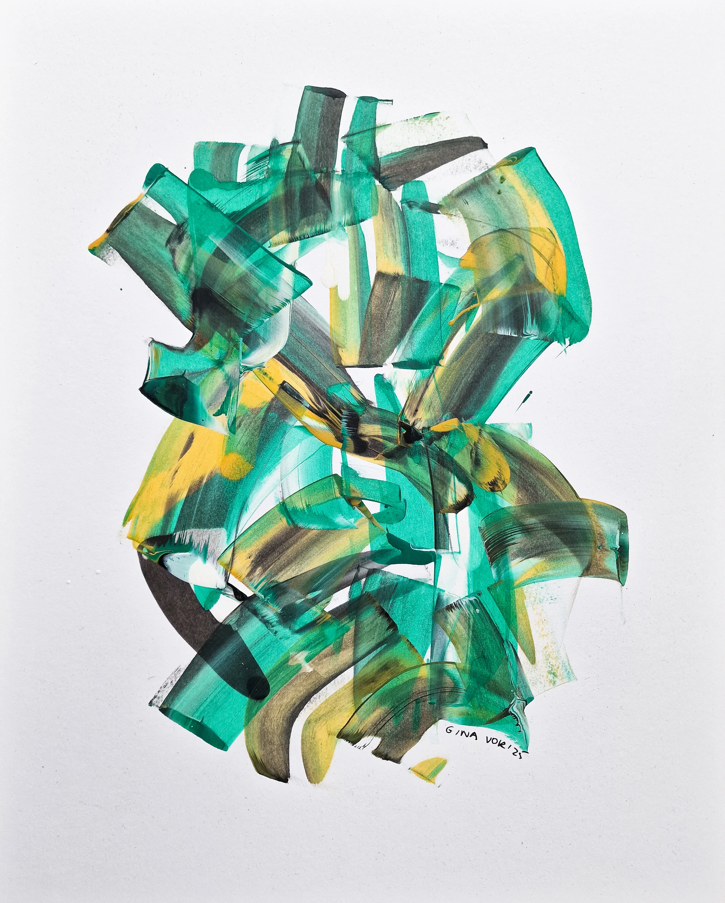 Abstract No. 90 | Painting on Cardboard - Image 2