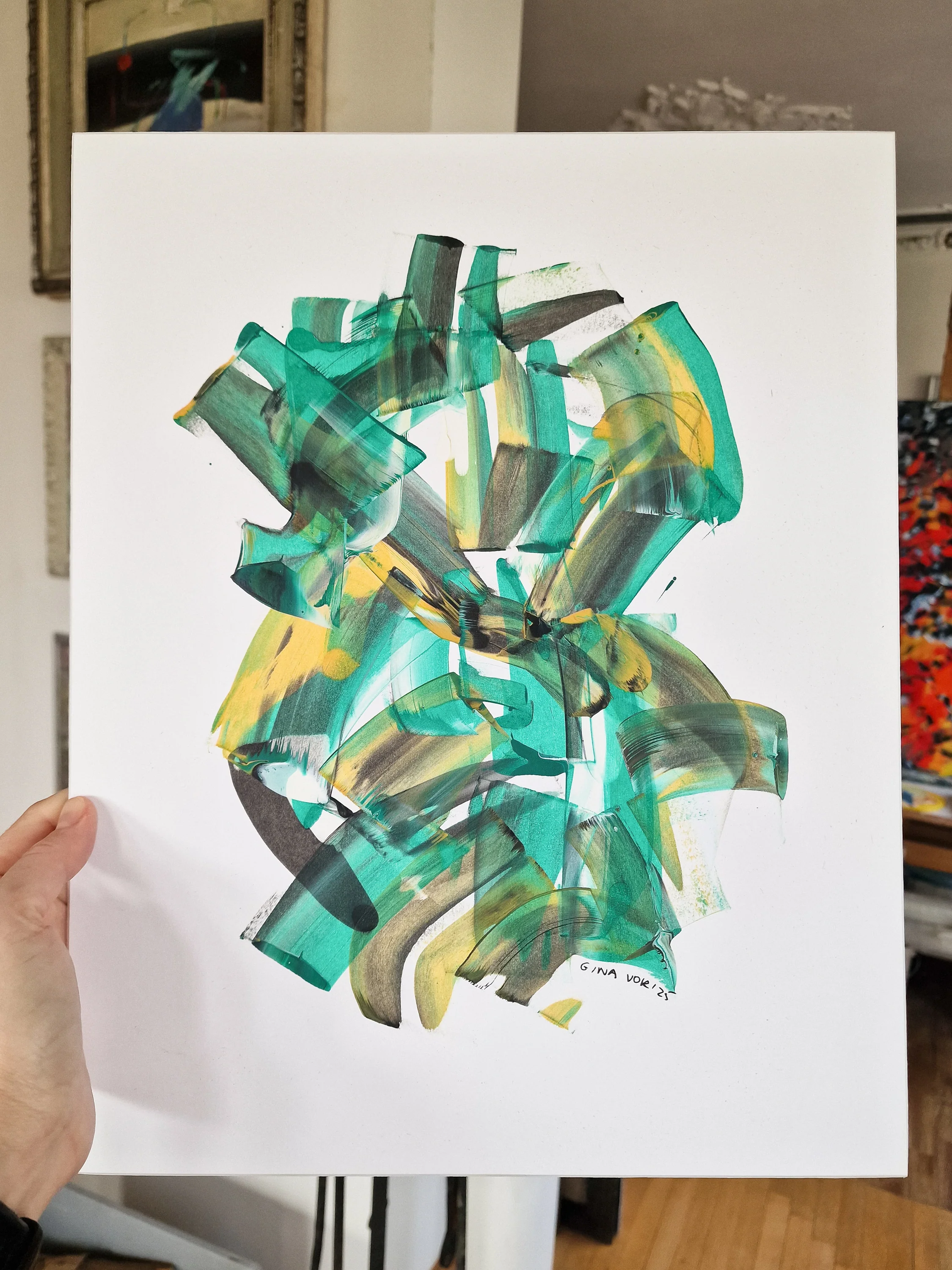 Abstract No. 90 | Painting on Cardboard - Image 4