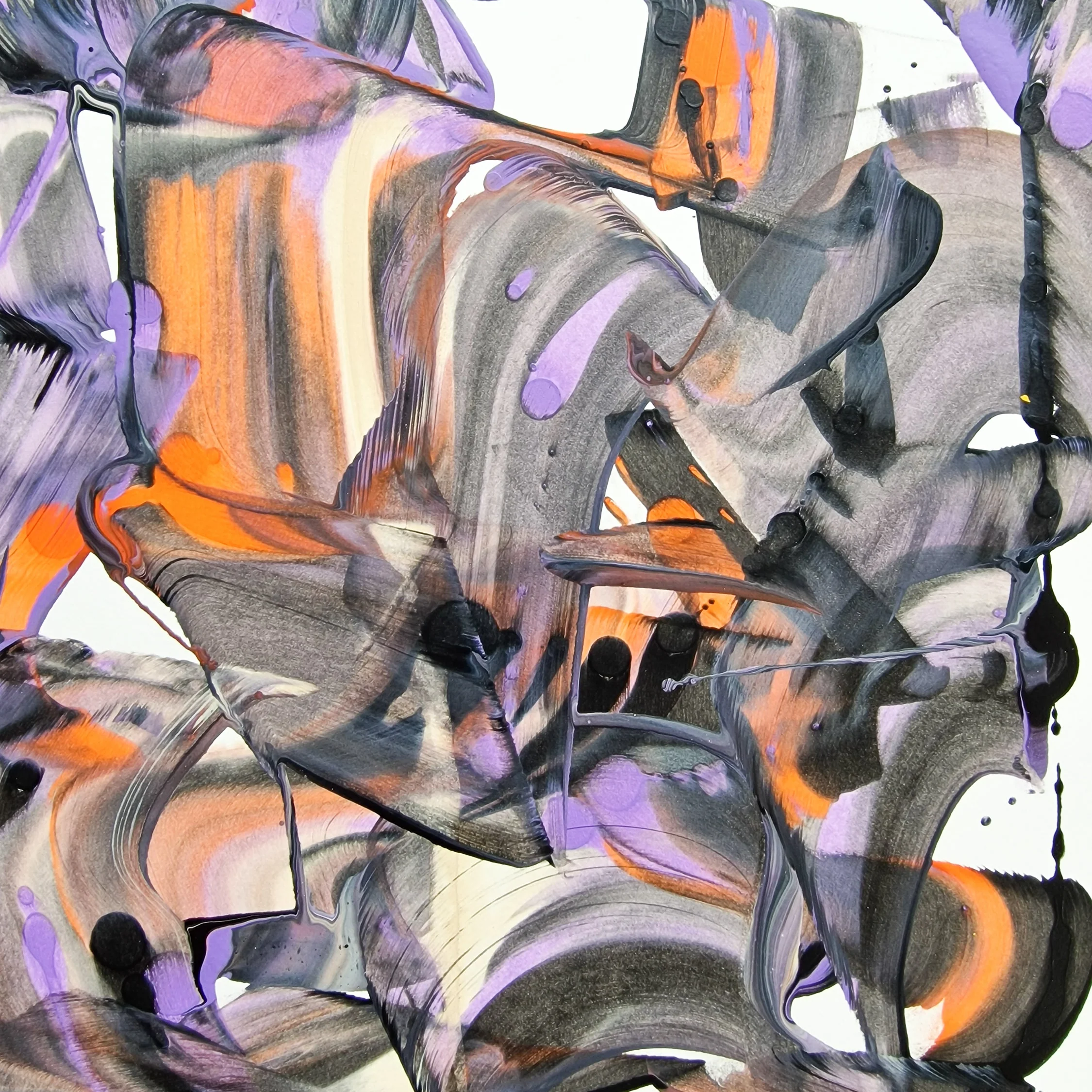Abstract No. 91 | Painting on Cardboard - Image 5