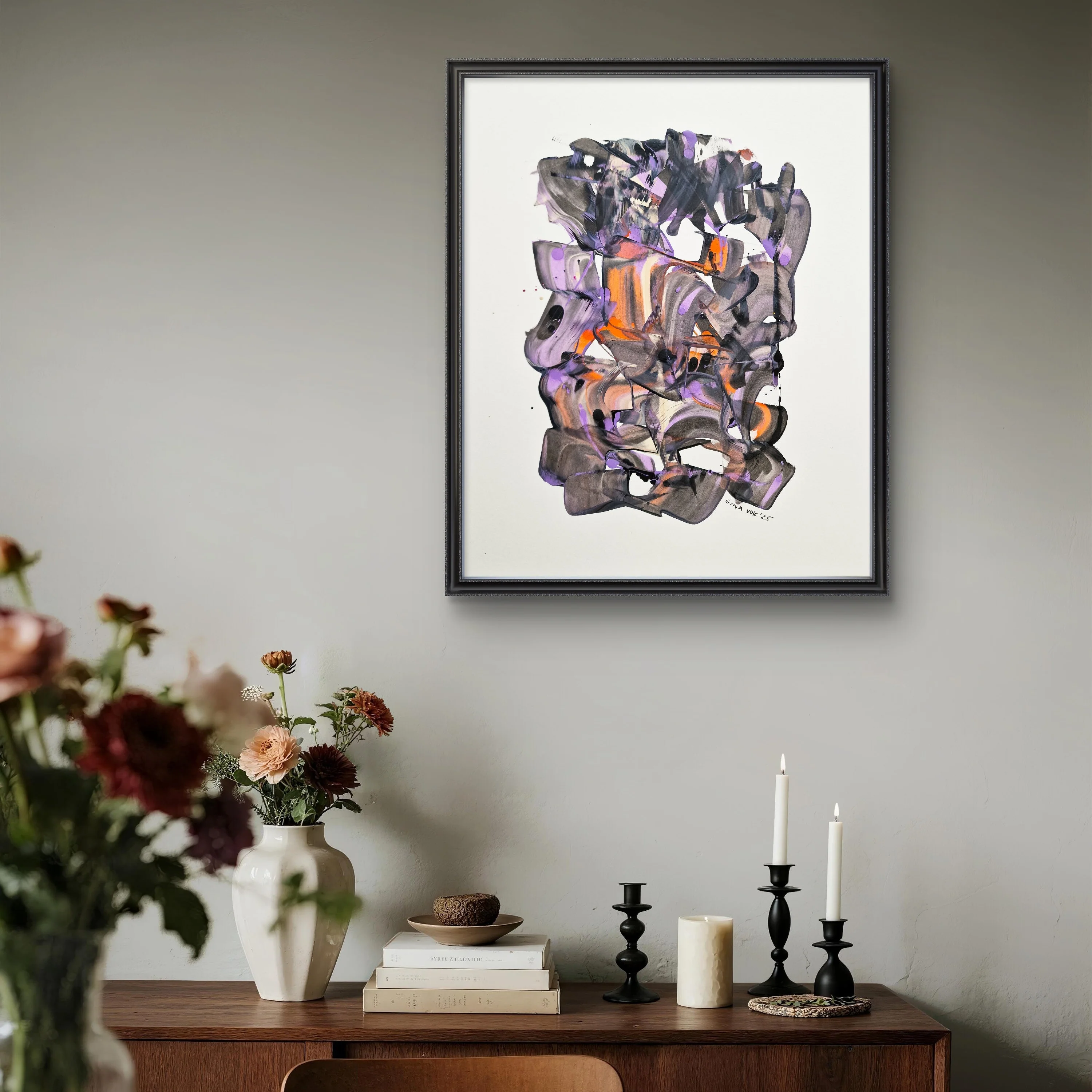 Abstract No. 91 | Painting on Cardboard - Image 6