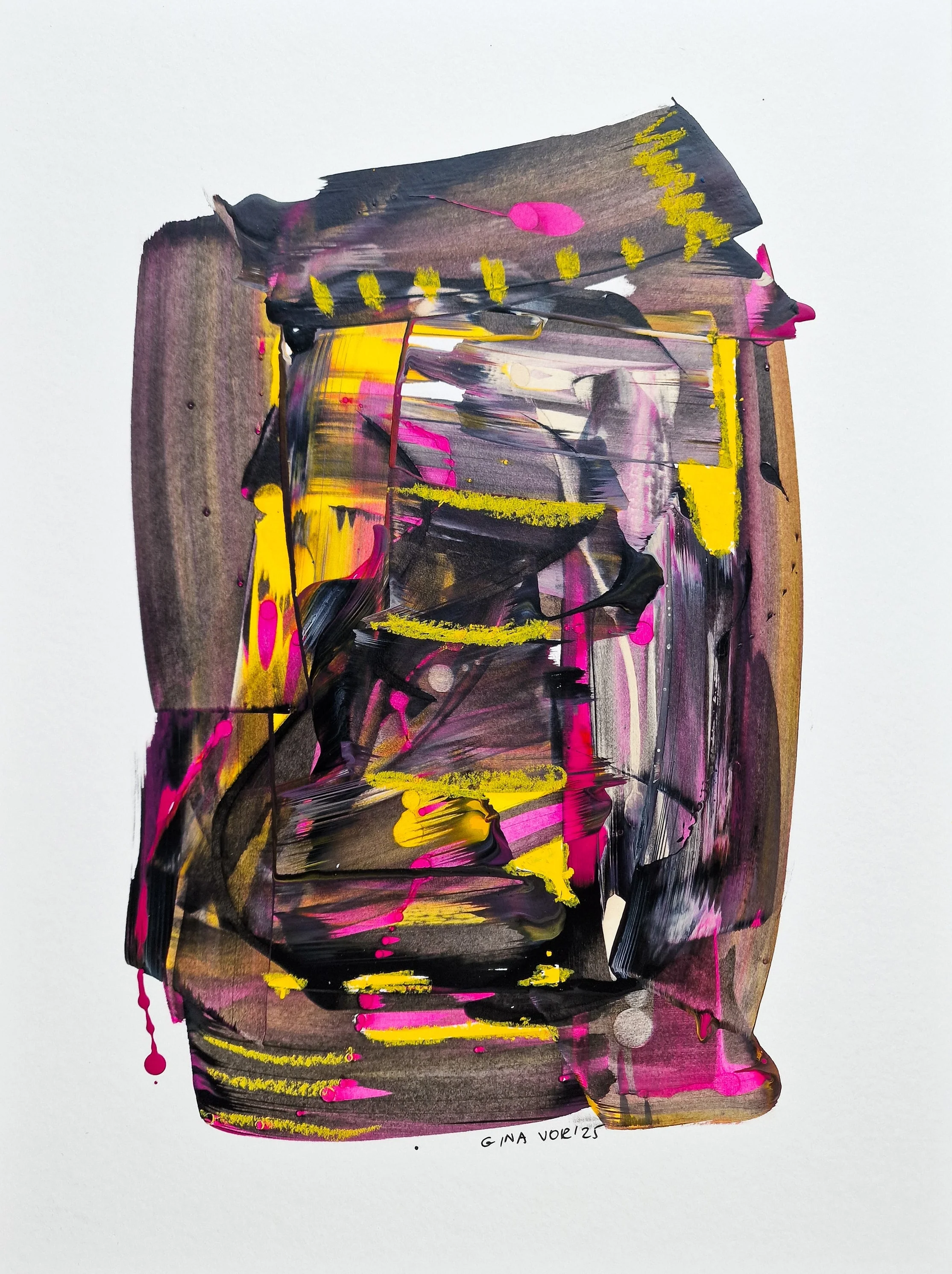 Abstract No. 92 | Painting on Cardboard - Image 2
