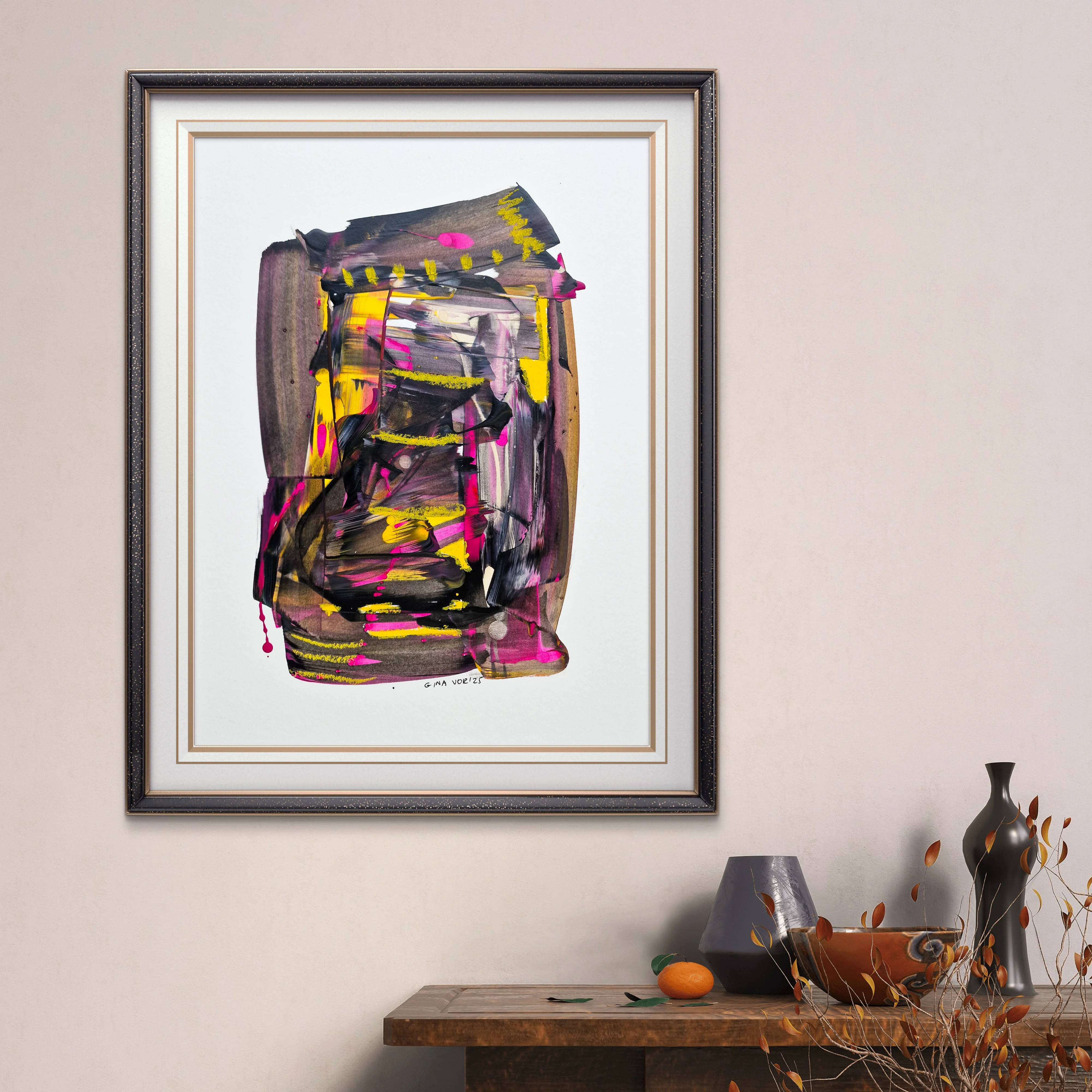 Abstract No. 92 | Painting on Cardboard - Image 3