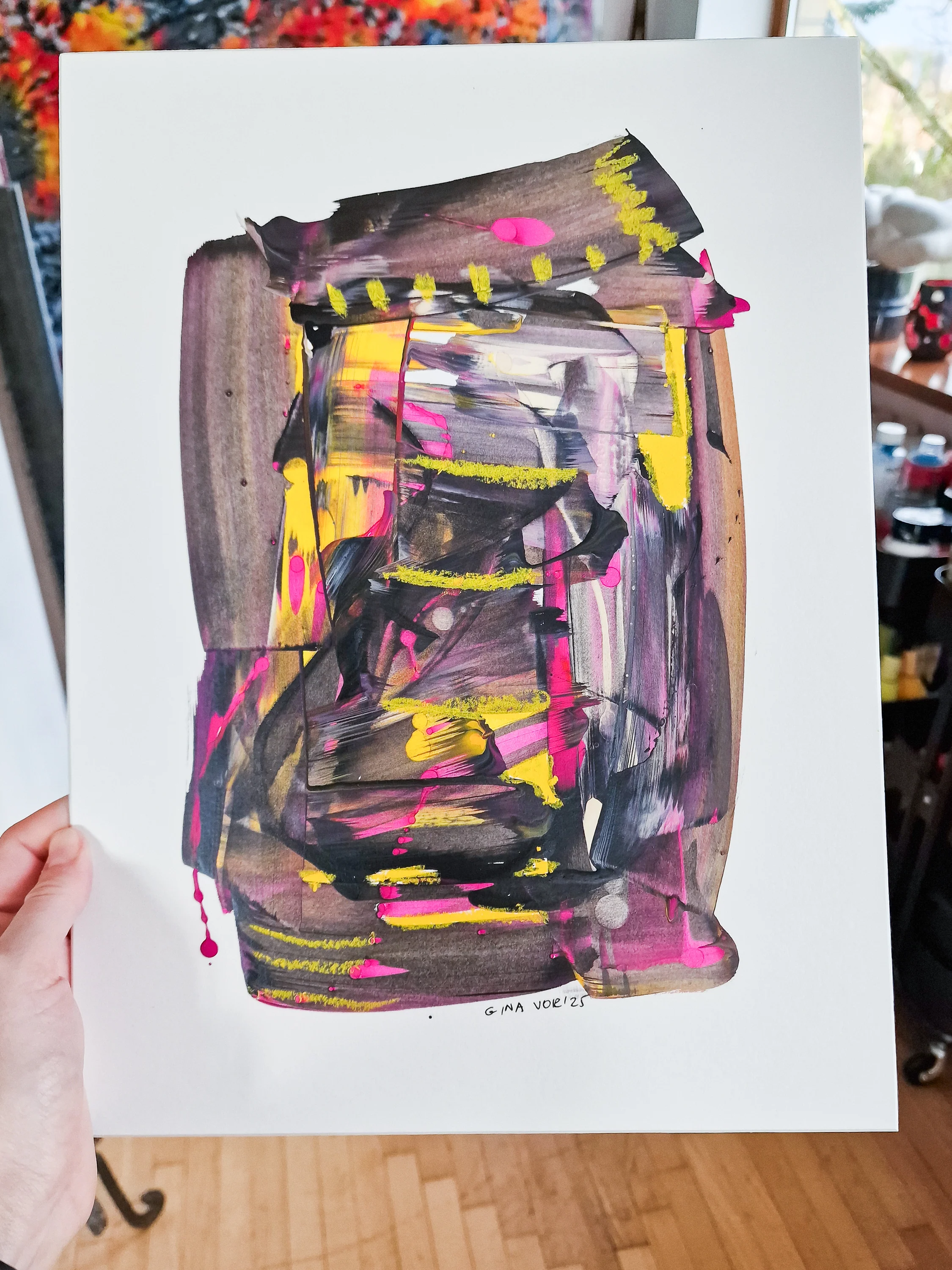 Abstract No. 92 | Painting on Cardboard - Image 4