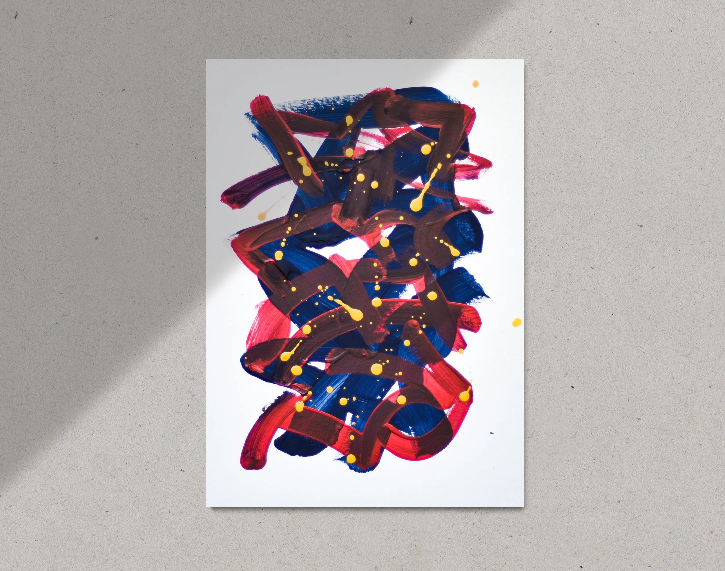 Abstract No. 20 | Painting on Cardboard