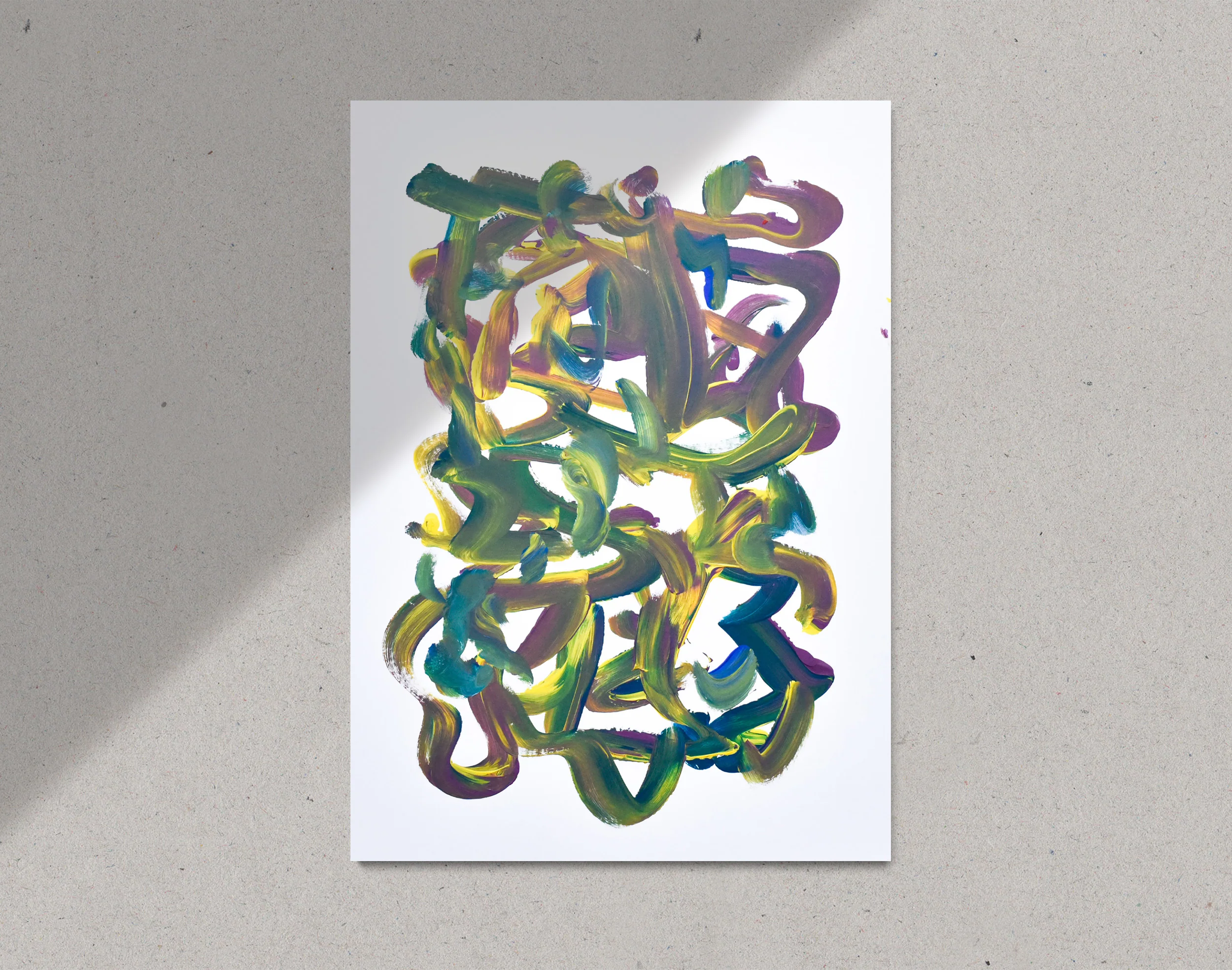 Abstract No. 58 | Painting on Cardboard