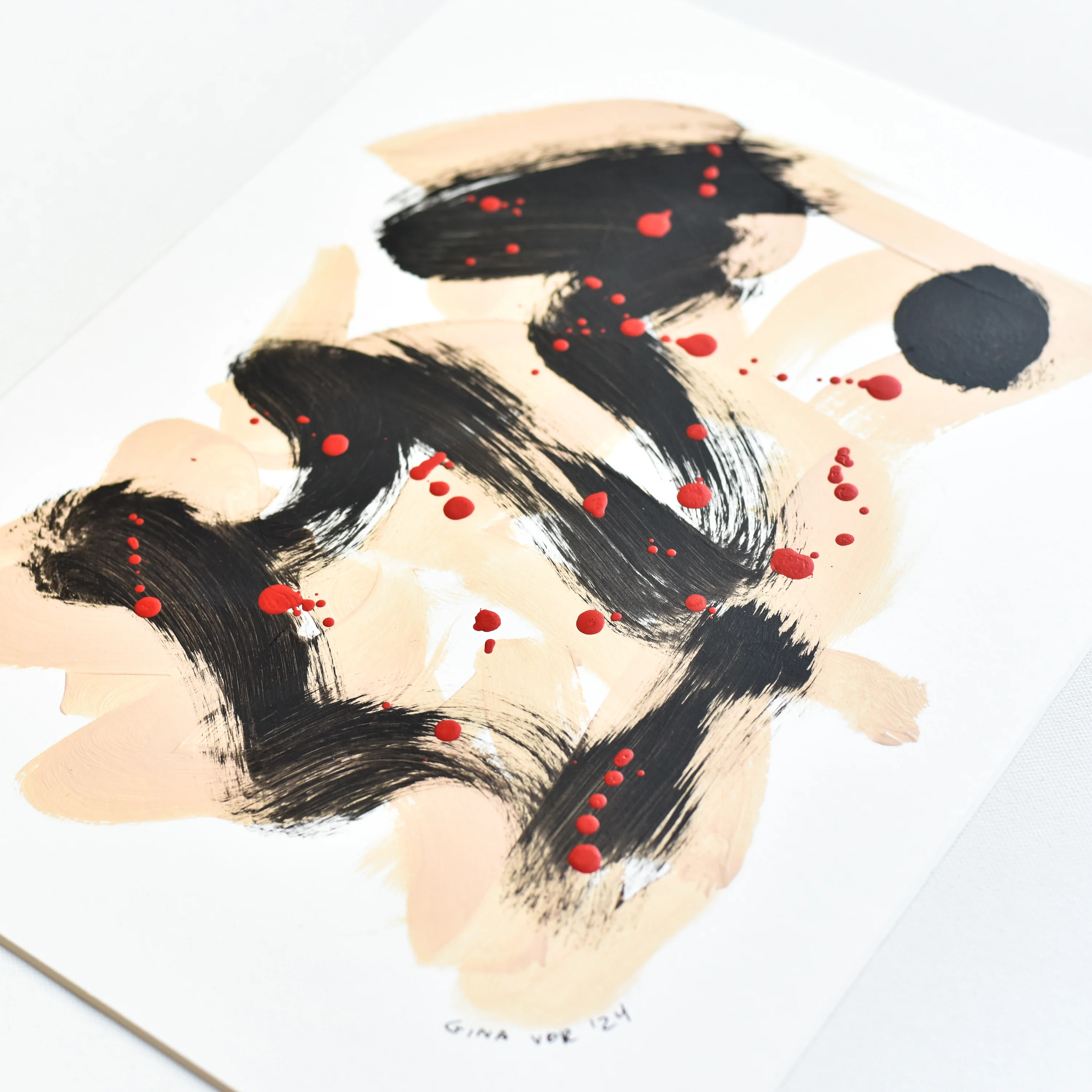 Abstract No. 79 | Painting on Cardboard - Image 3