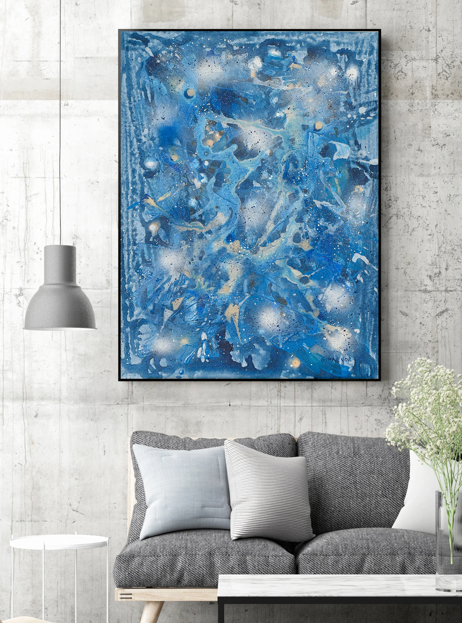 Abstract Painting | Aqua 2 - Image 4