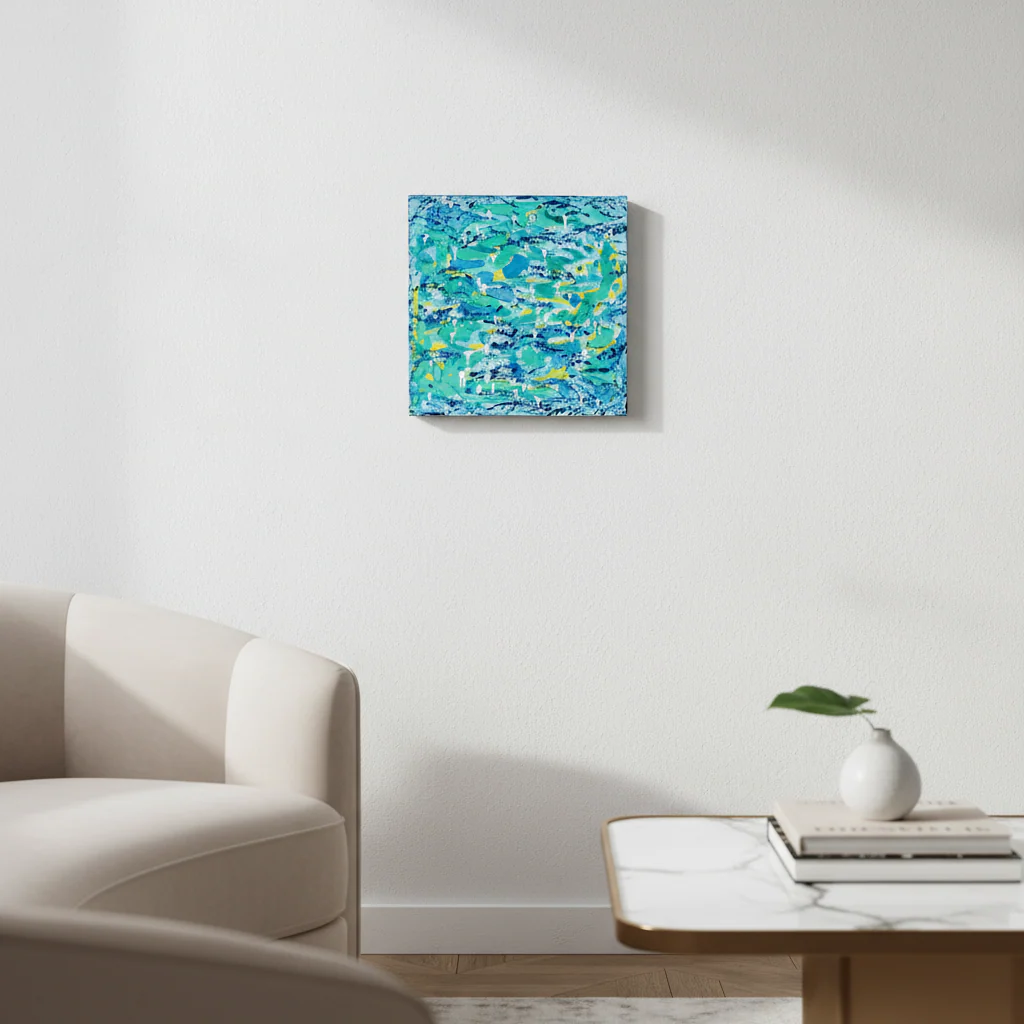 Abstract Painting | Aqua 4 - Image 5