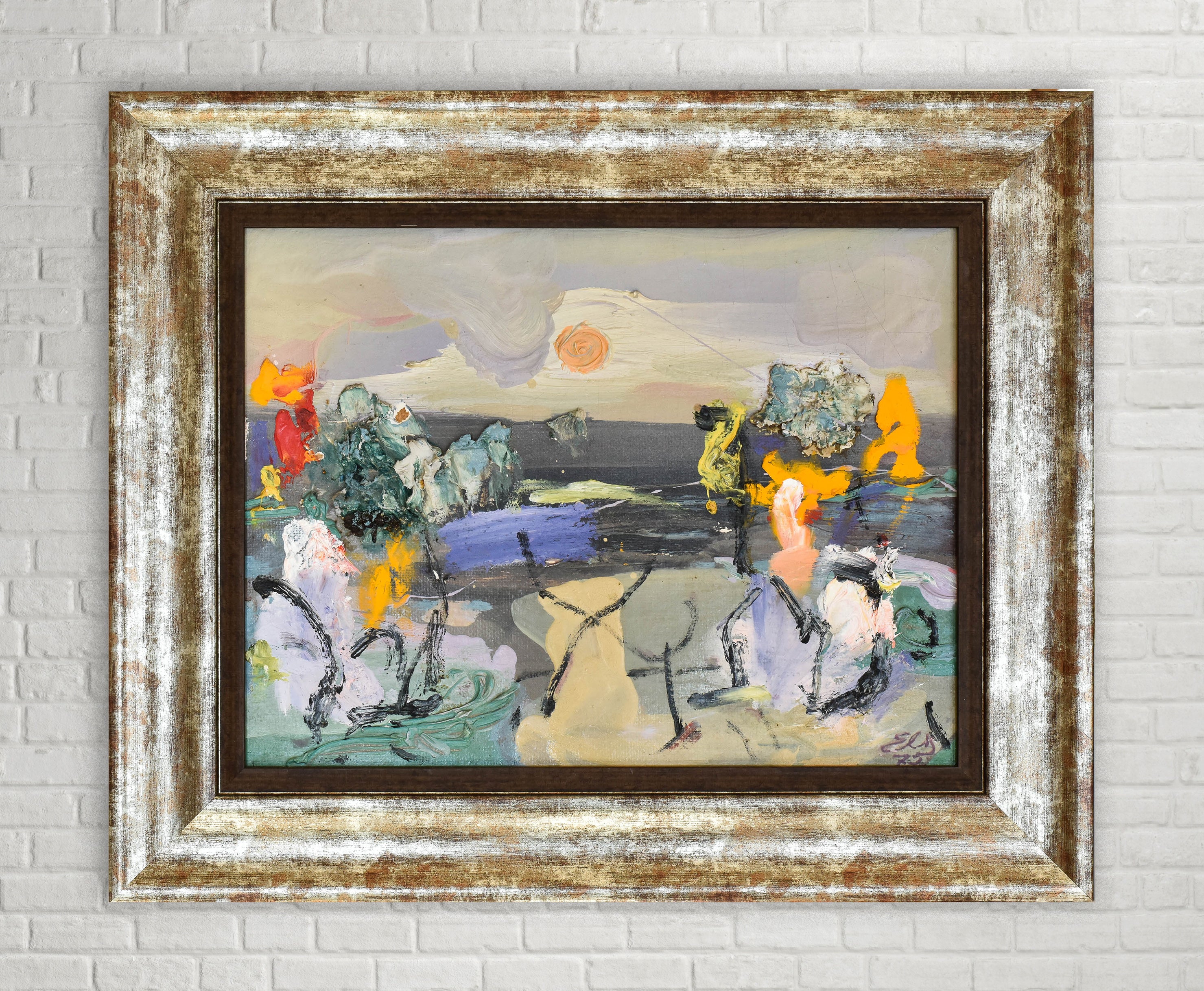 Abstract Painting | Evening By The River - Image 2