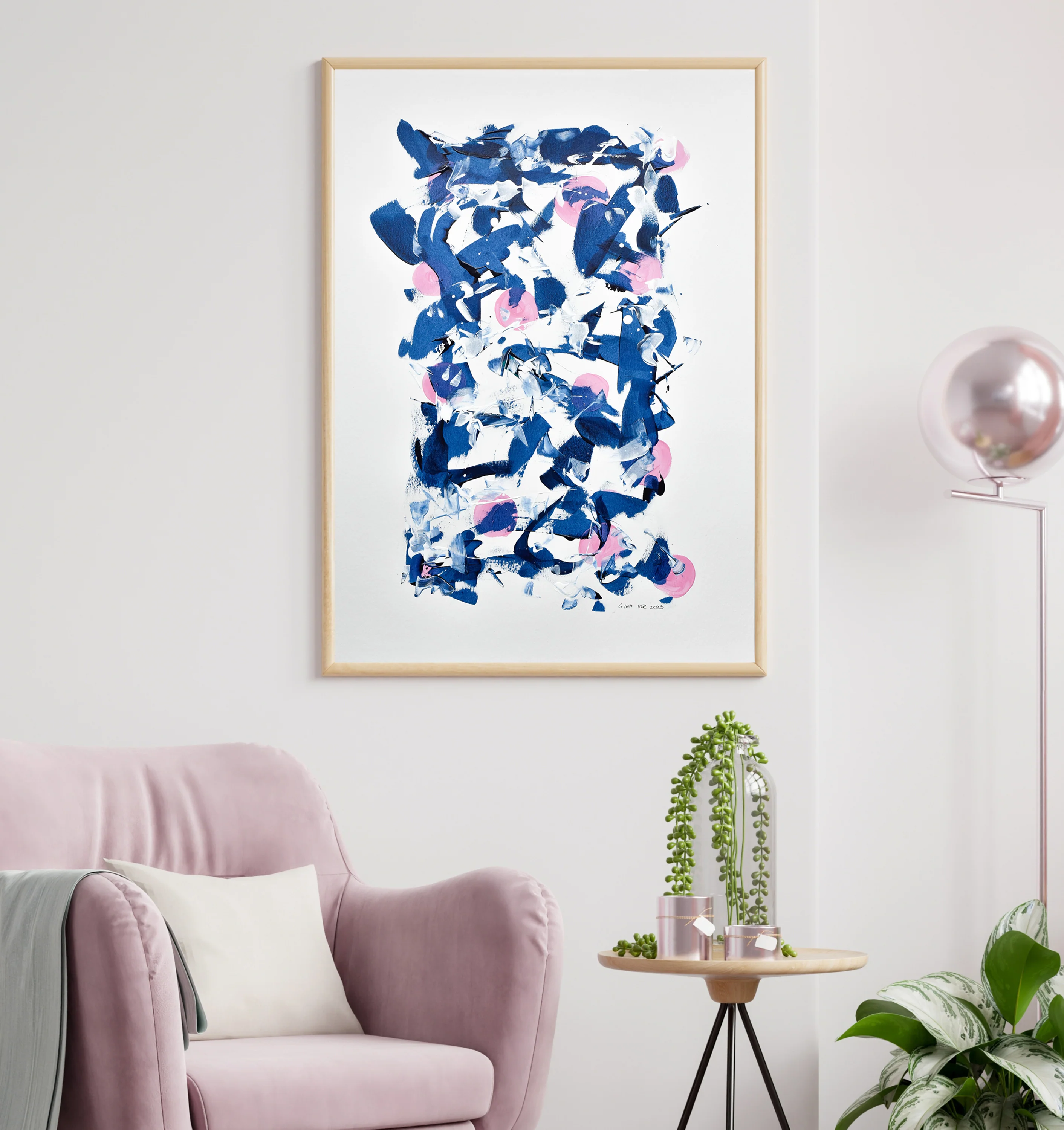 Painting on Paper | Prussian Blue 9 - Image 2