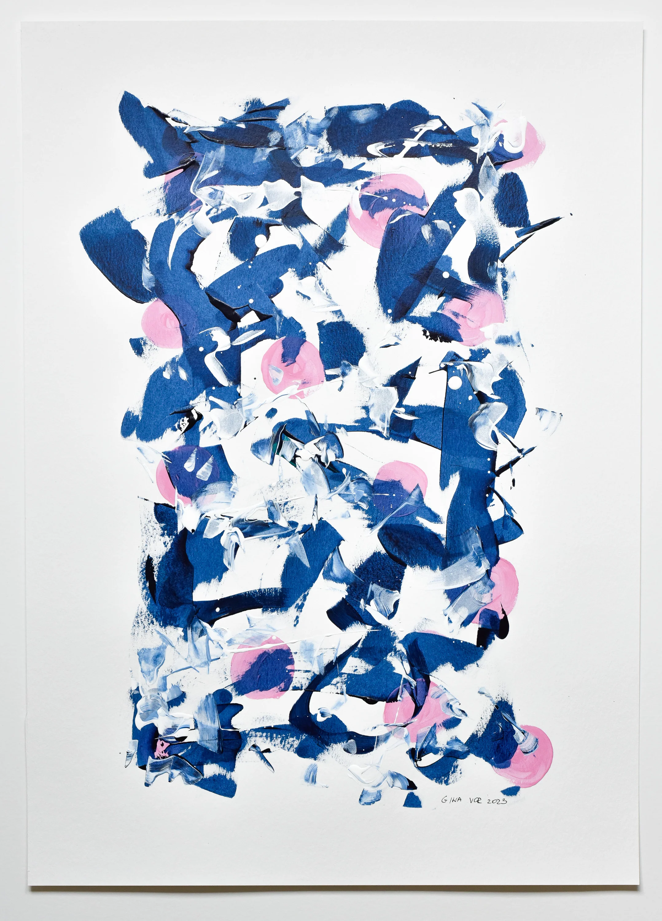 Painting on Paper | Prussian Blue 9 - Image 3