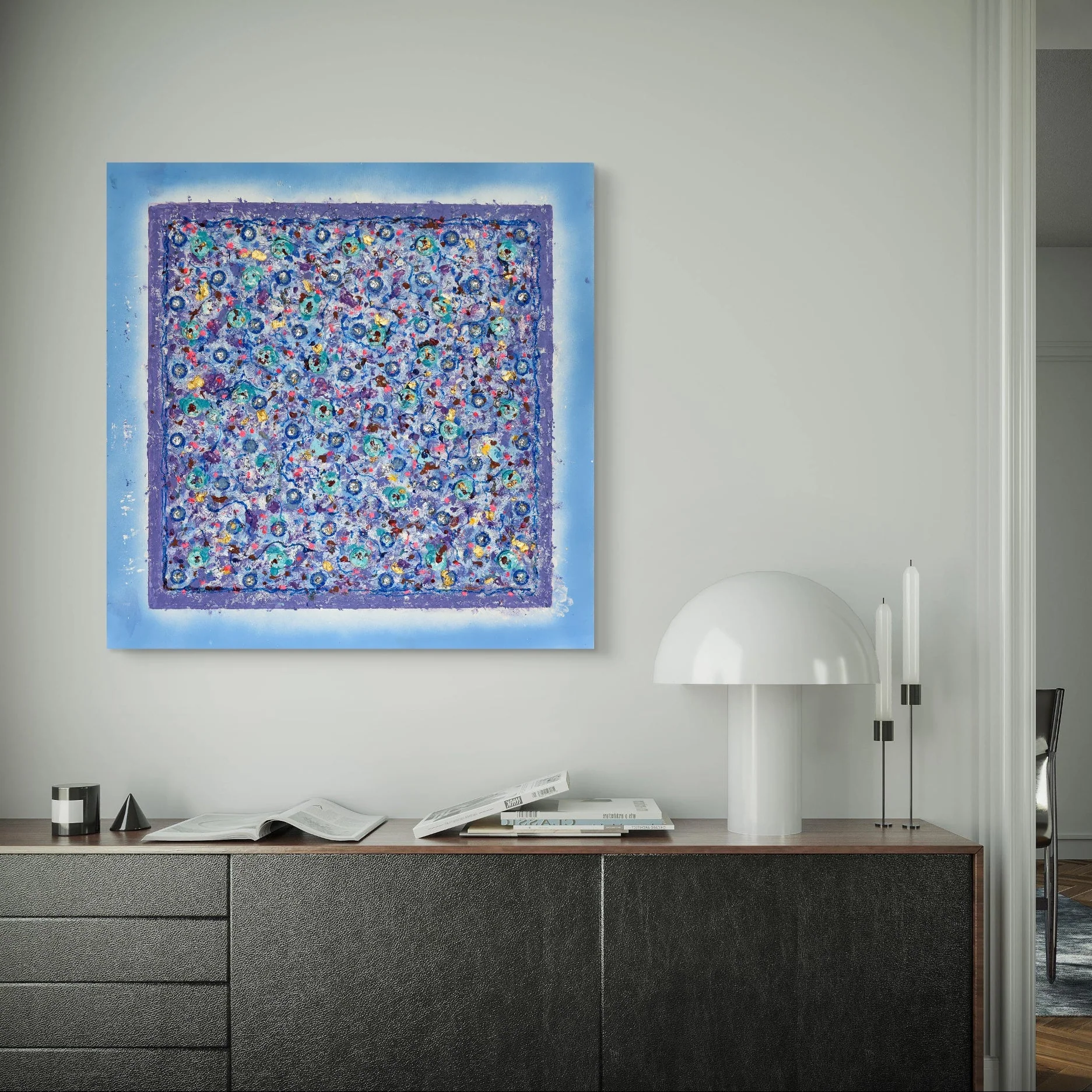 Abstract Painting | Square In Blue - Image 2