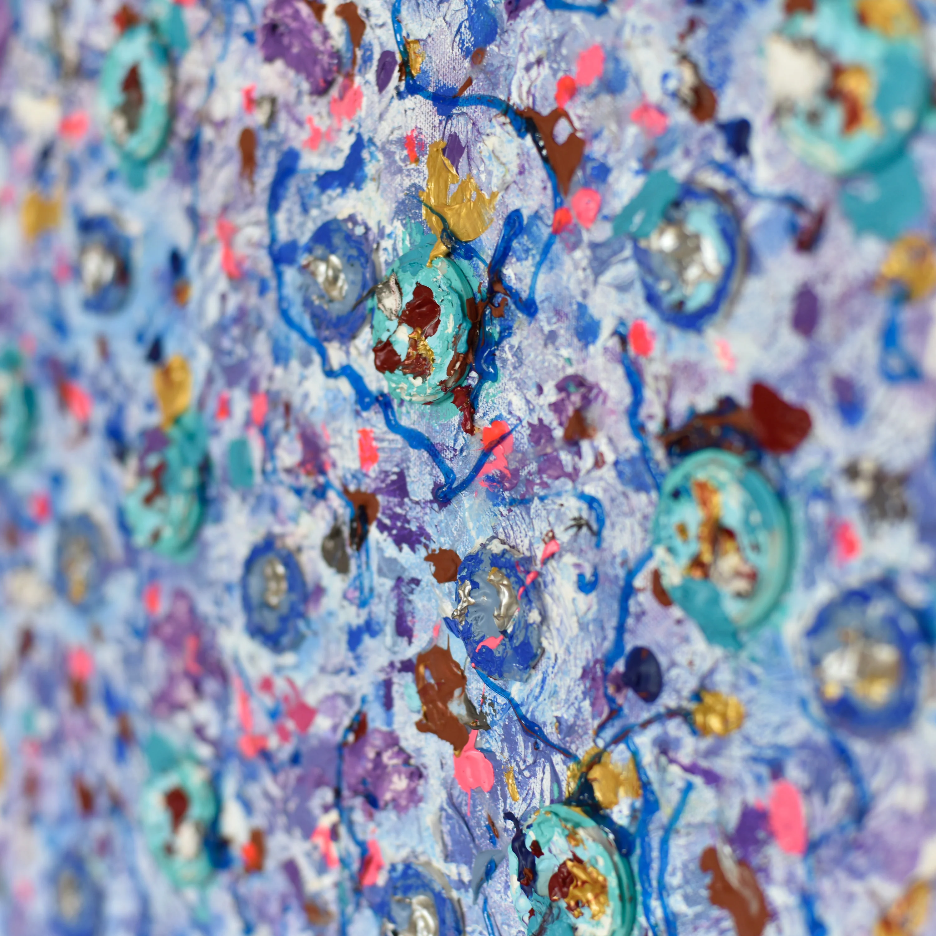 Abstract Painting | Square In Blue - Image 3