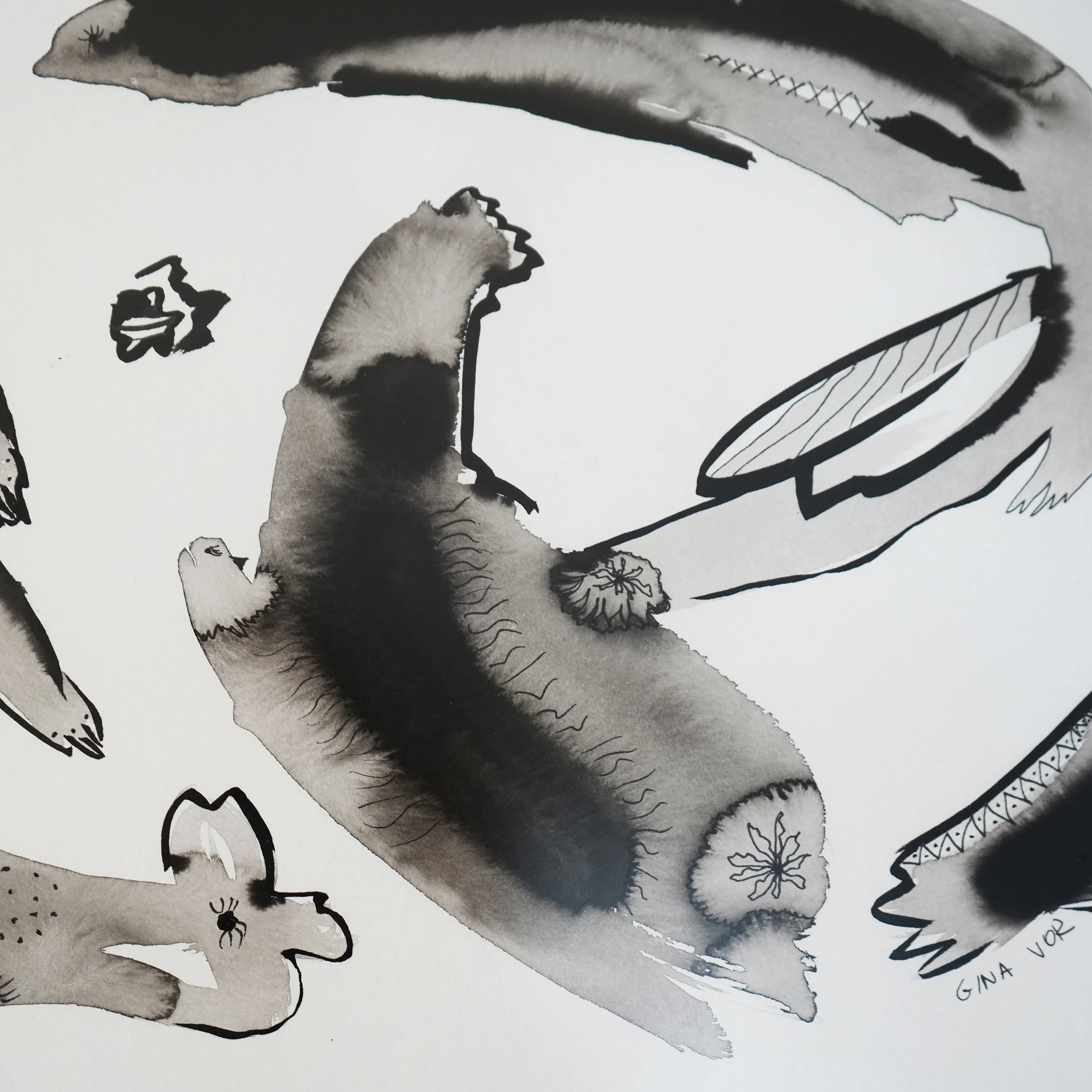 Painting on Paper | Cosmic Beasts - Image 4