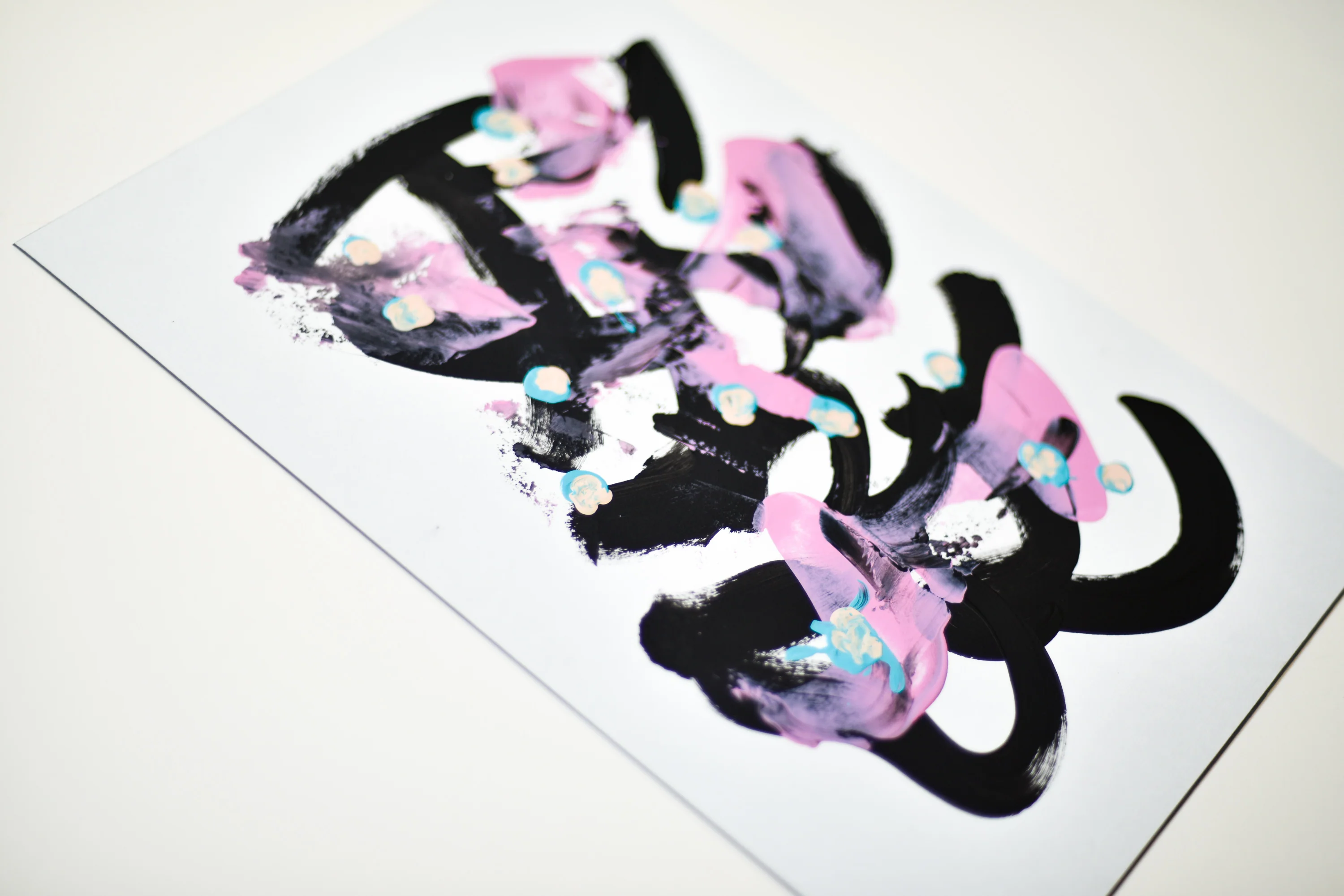 Abstract No. 54 | Painting on Cardboard - Image 2