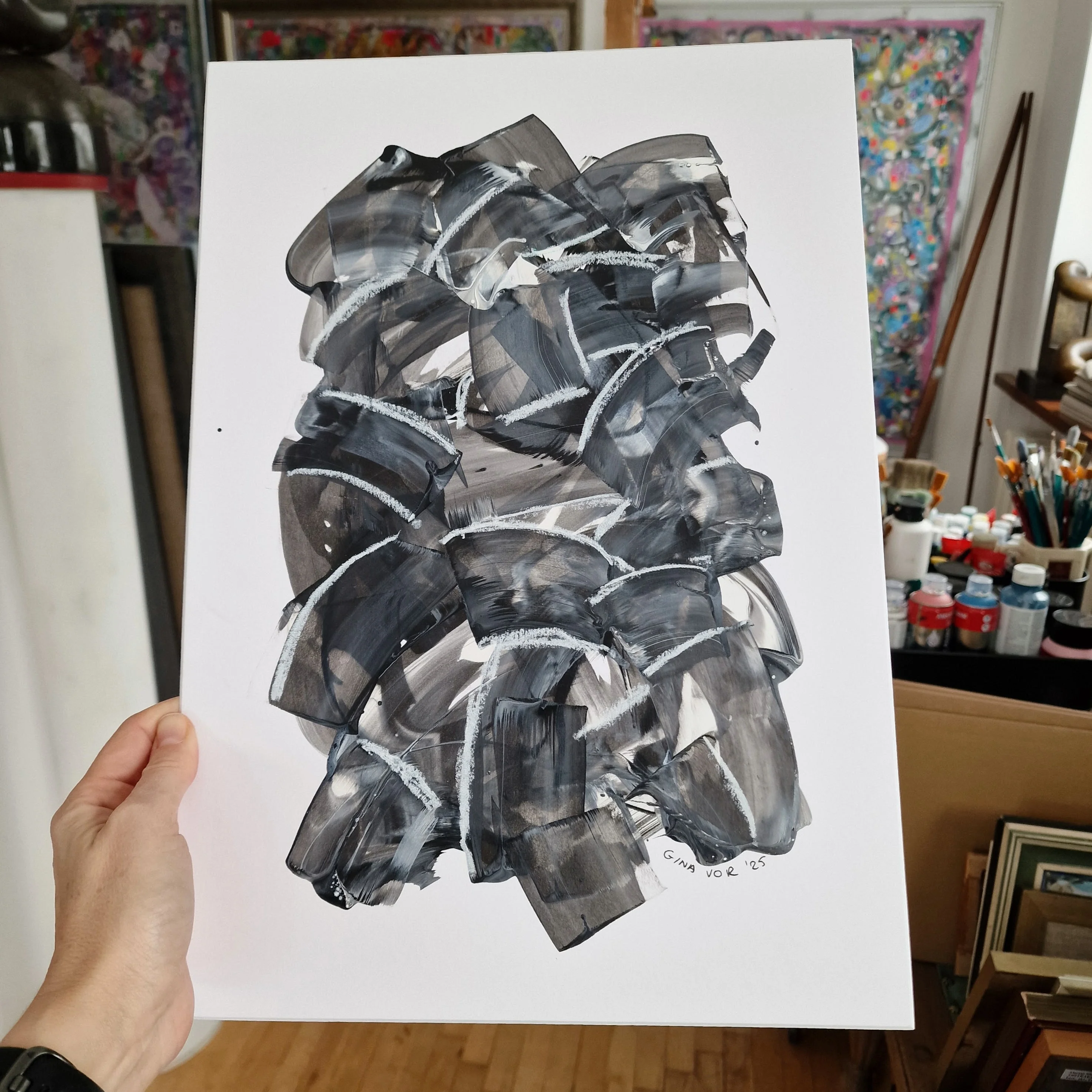 Abstract No. 89 | Painting on Cardboard - Image 5