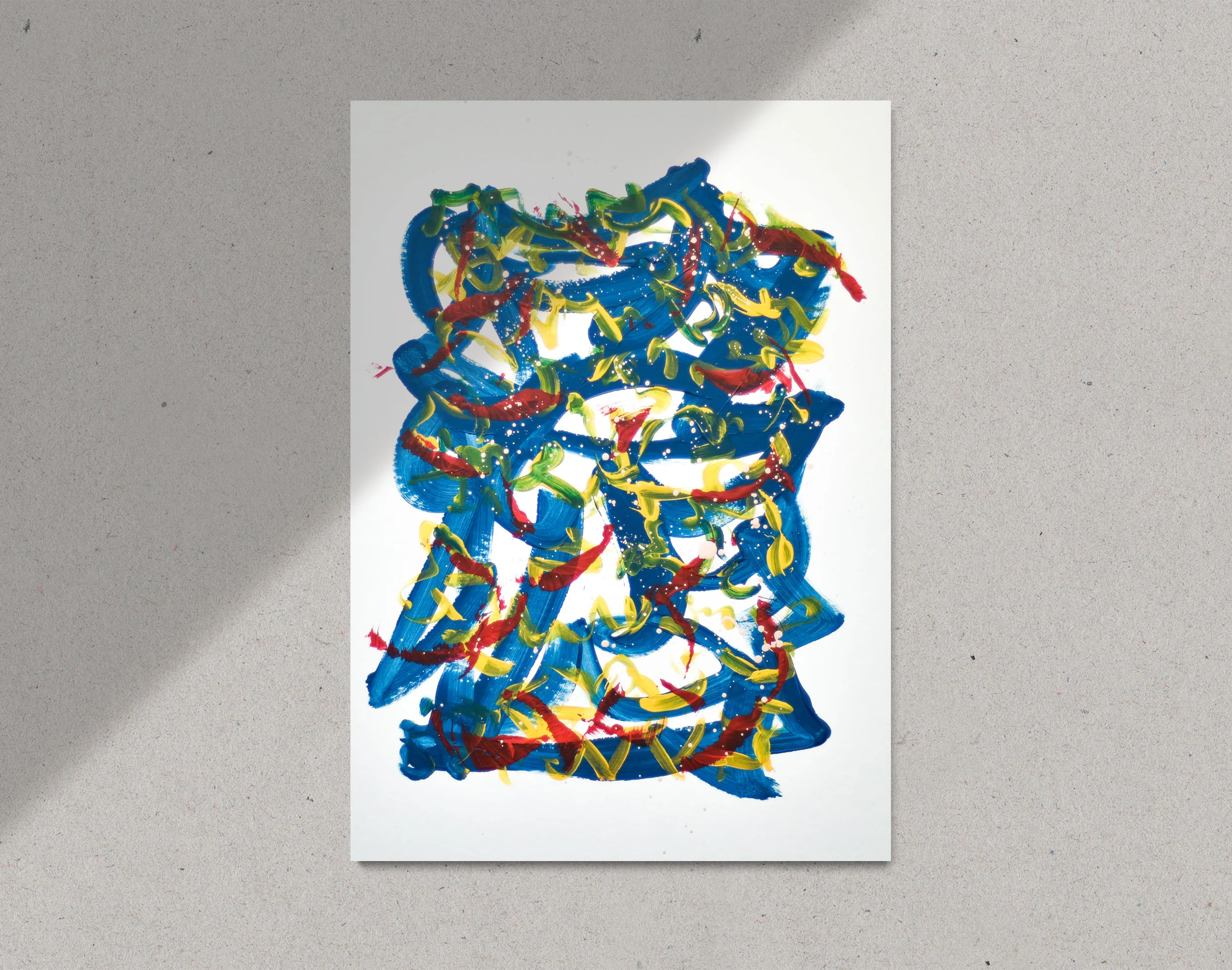 Abstract No. 55 | Painting on Cardboard