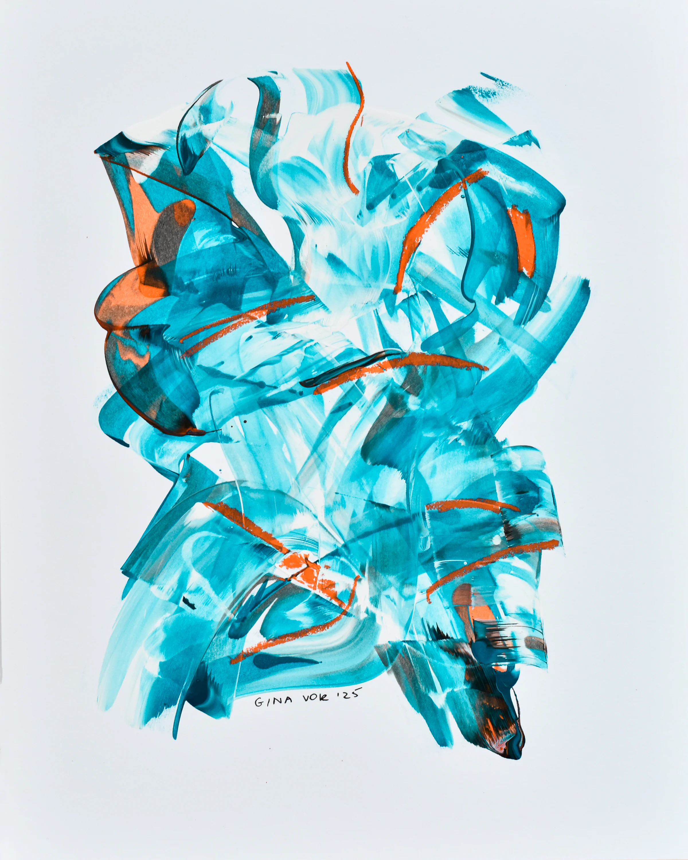 Abstract No. 93 | Painting on Cardboard - Image 2