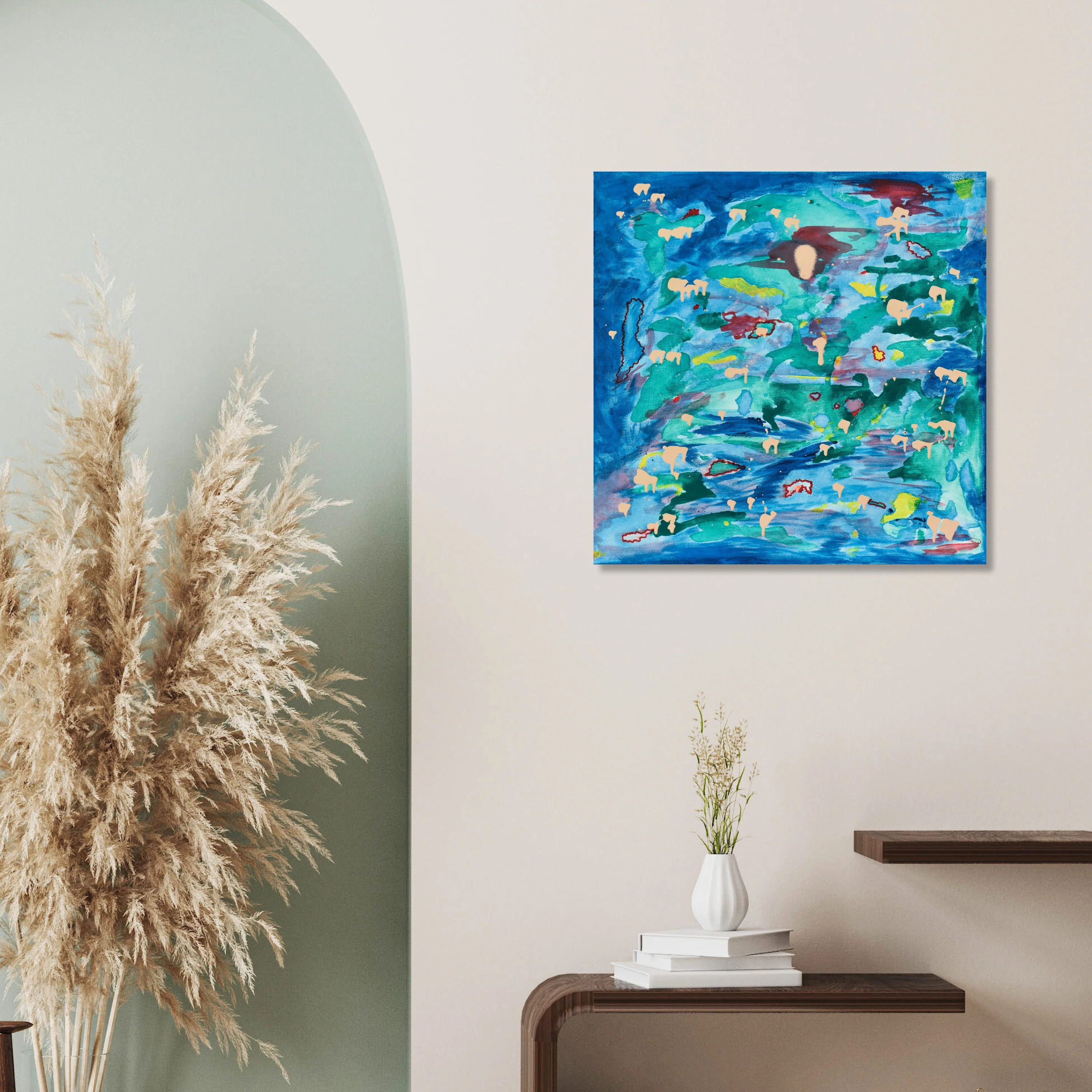 Abstract Painting | Aqua 5 - Image 3