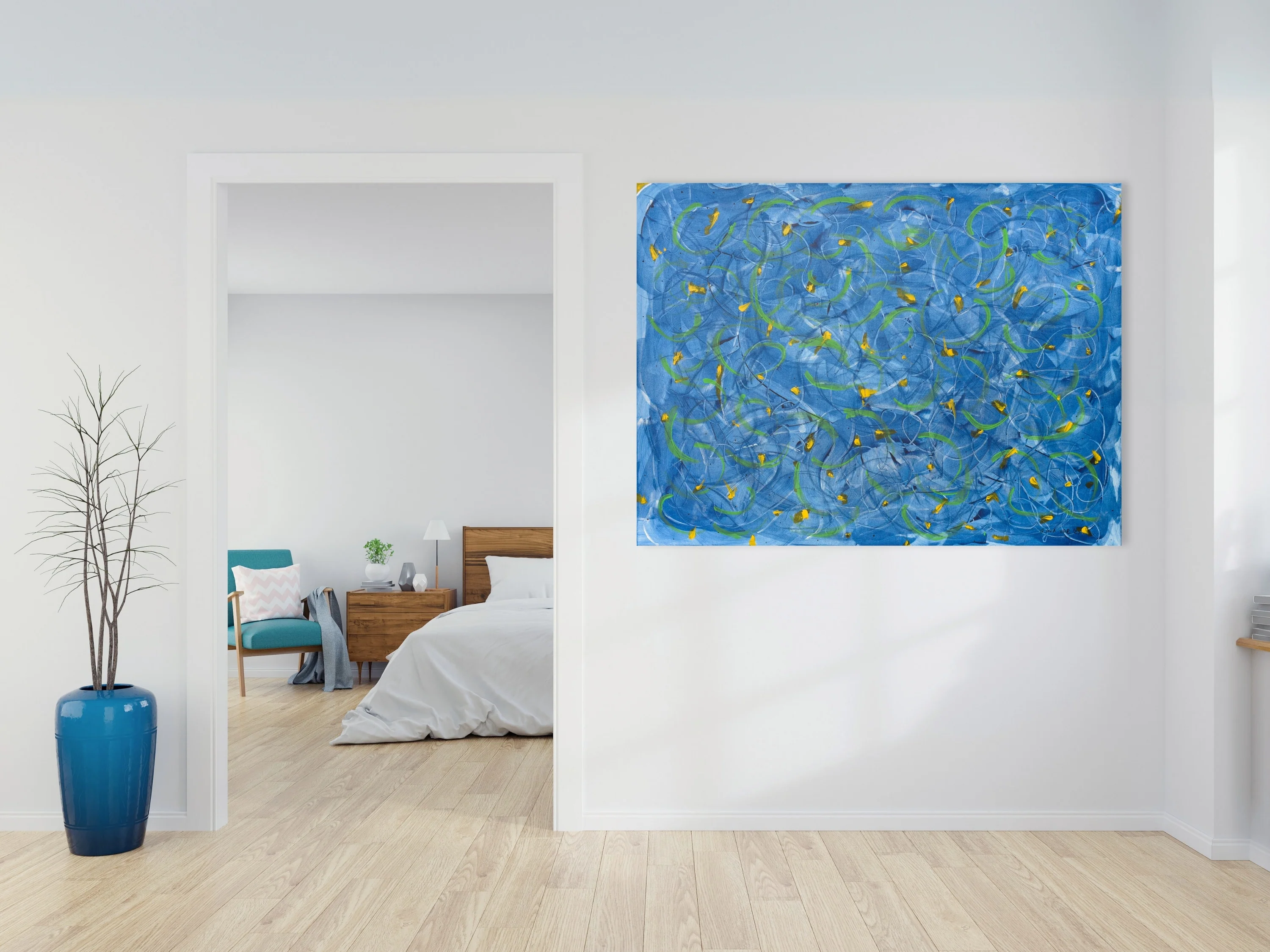 Abstract Painting | Aqua 6 - Image 2