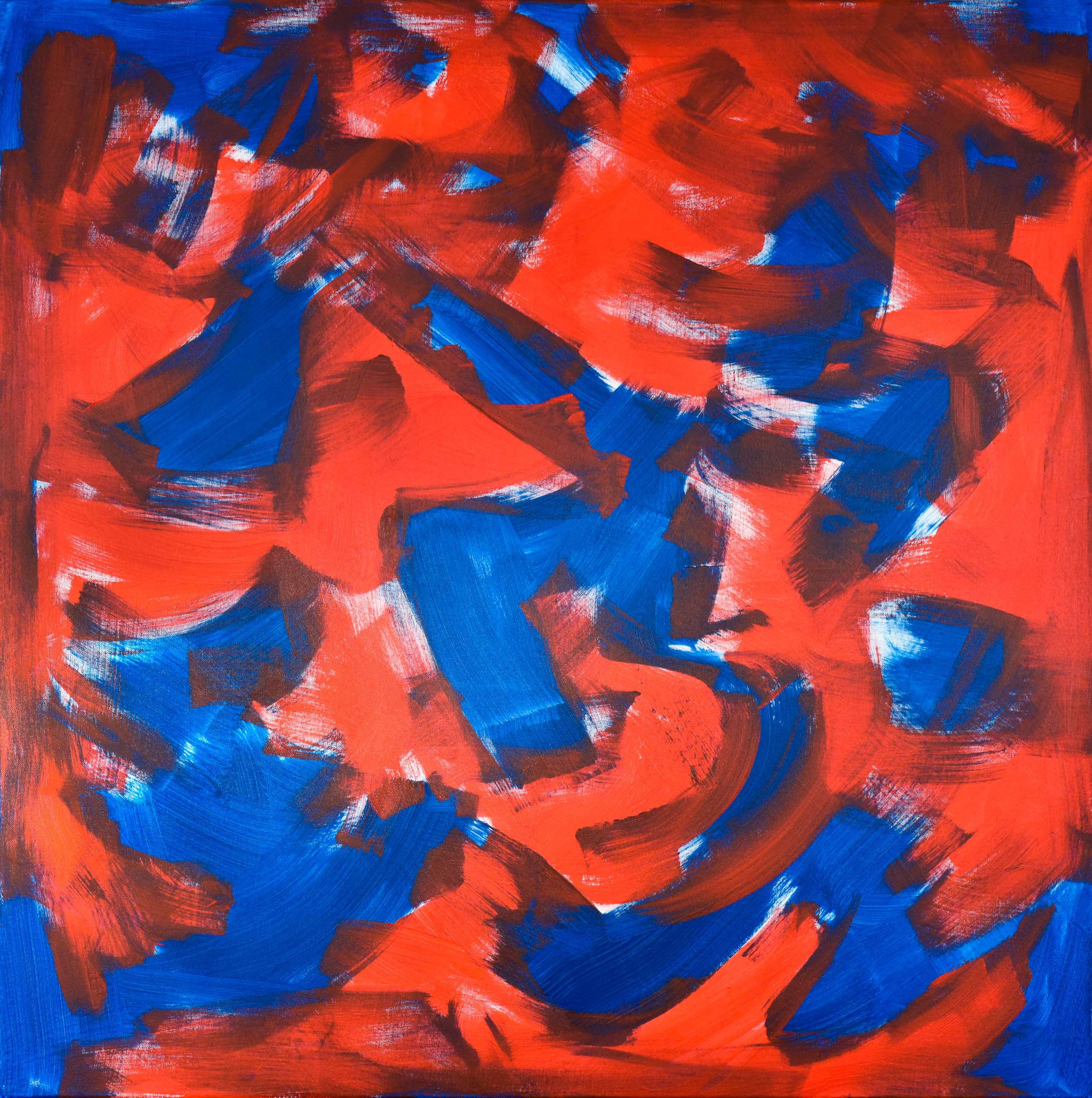 Abstract Painting | Blue And Red - Image 2