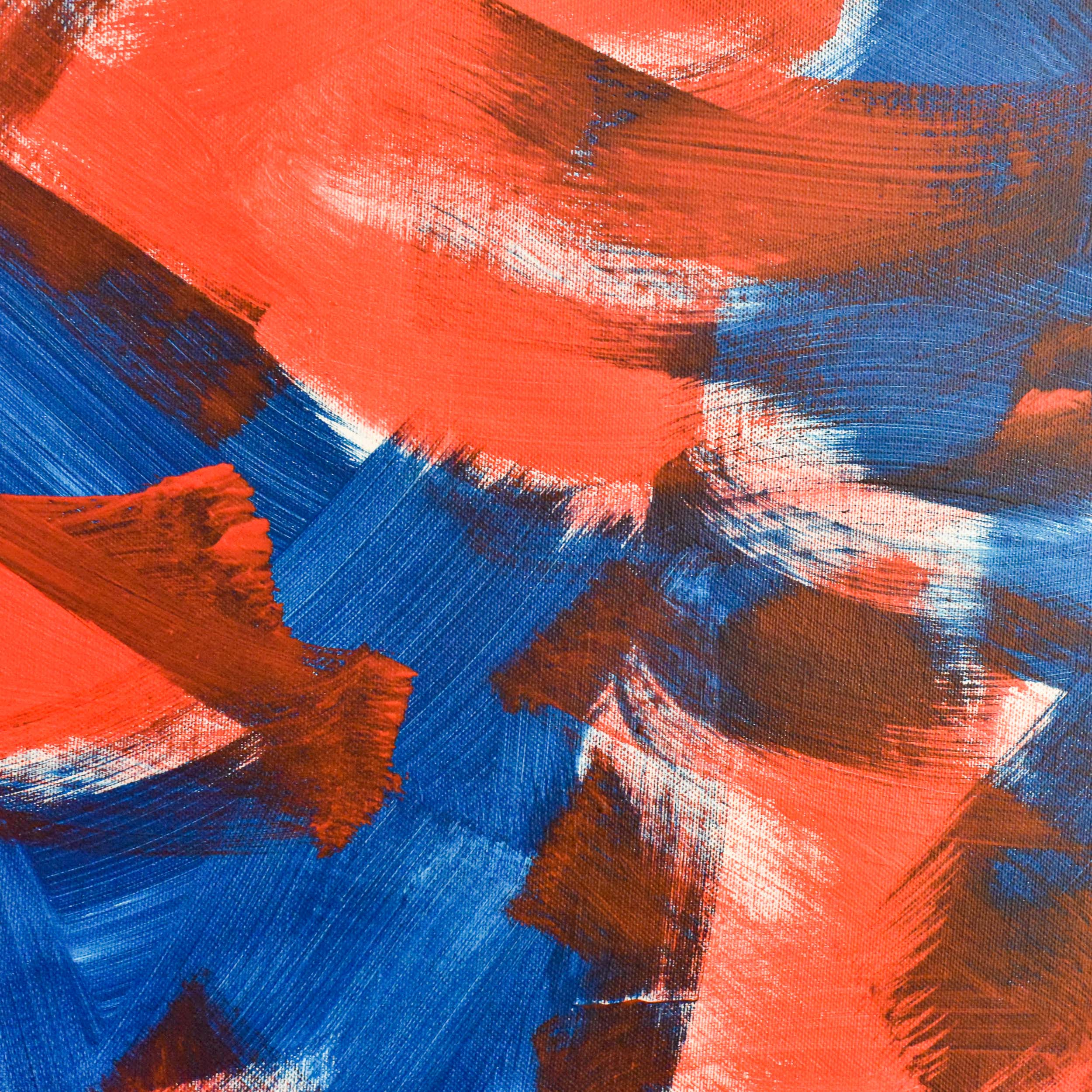 Abstract Painting | Blue And Red - Image 3