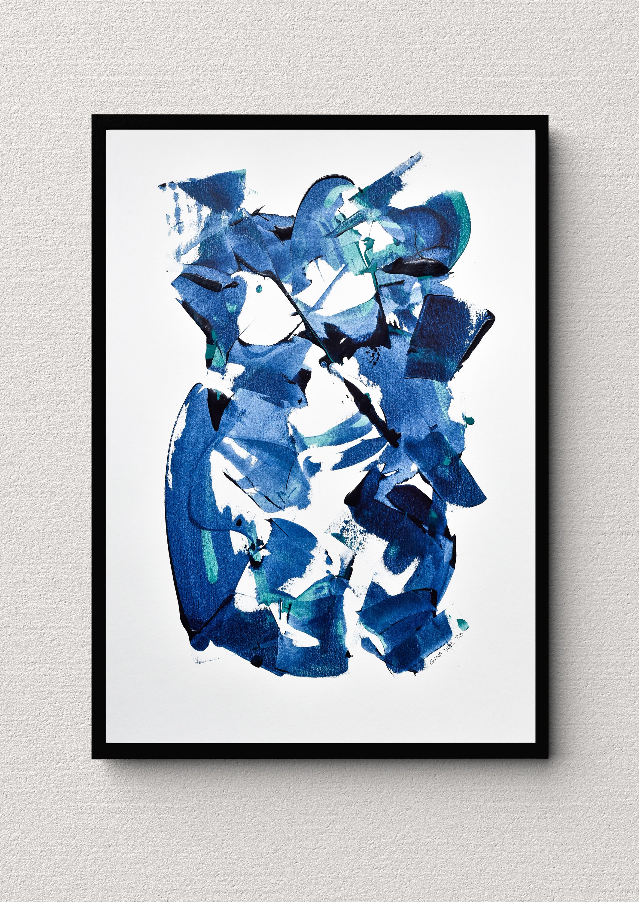 Painting on Paper | Prussian Blue 10