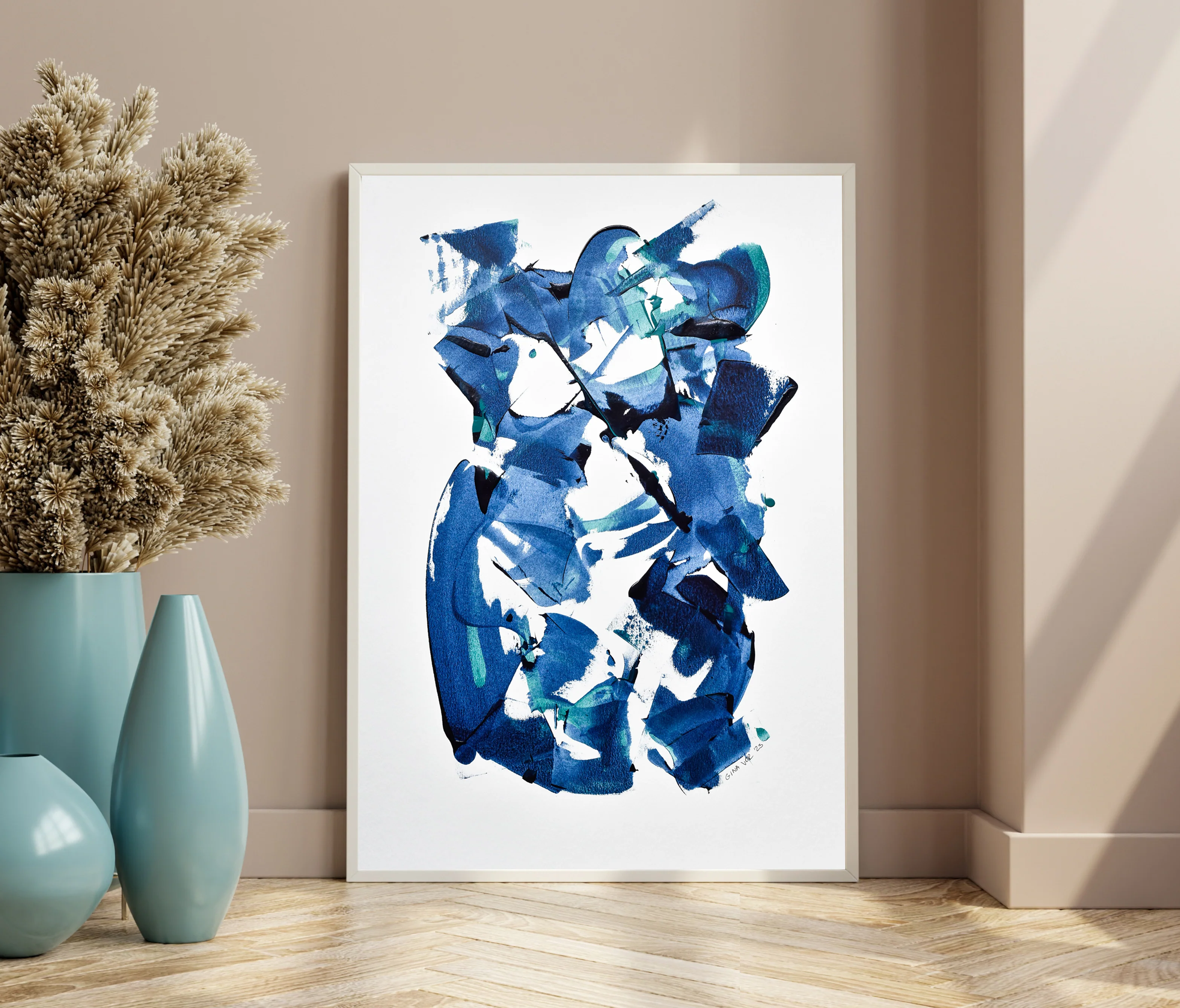 Painting on Paper | Prussian Blue 10 - Image 2
