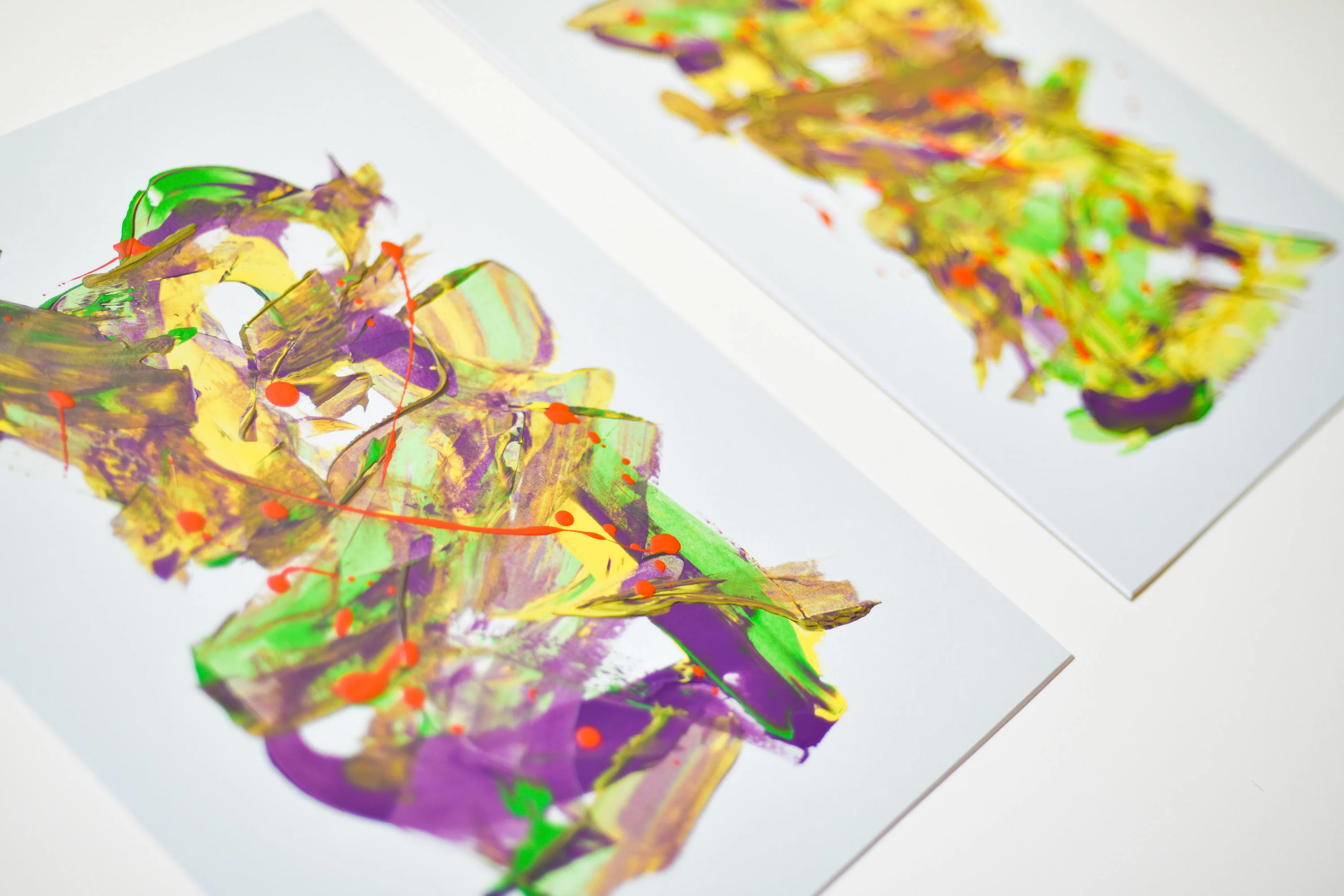 Abstract Twins | Paintings on Cardboard - Image 2