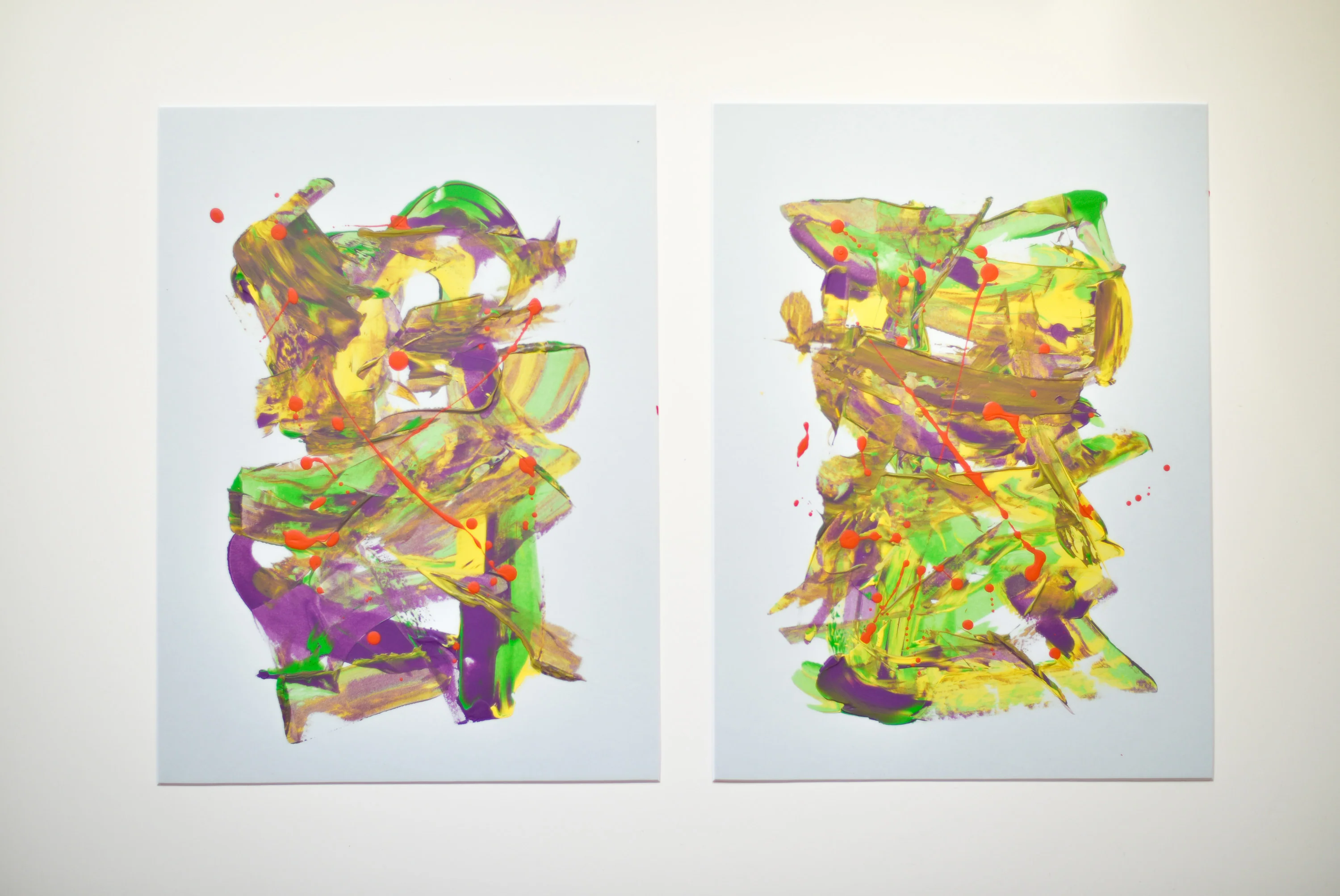 Abstract Twins | Paintings on Cardboard - Image 3