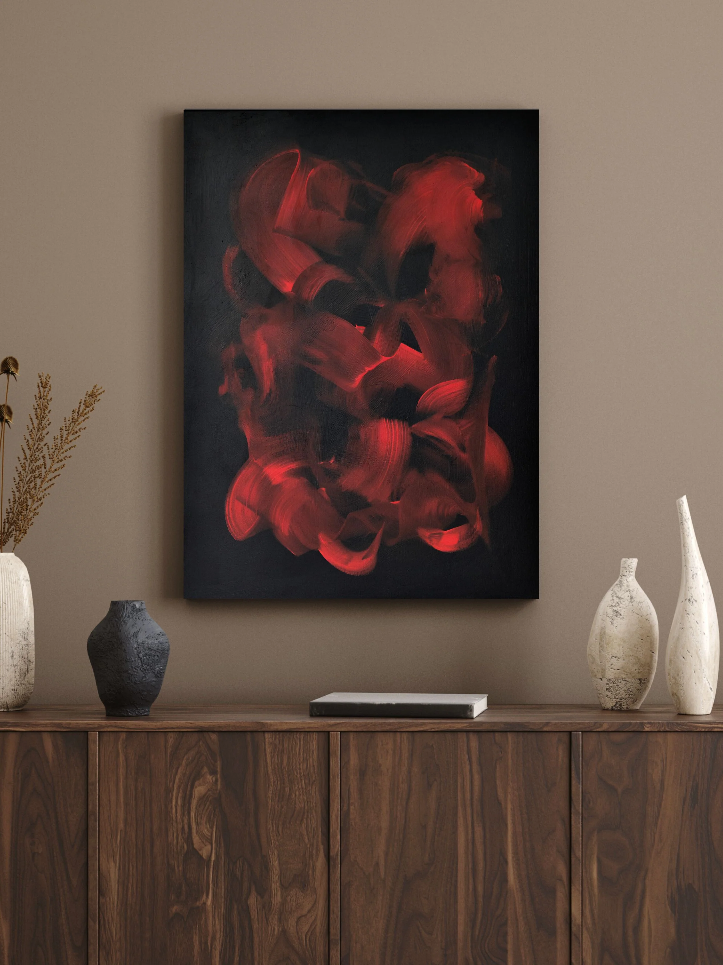 Black & Red | Abstract Painting