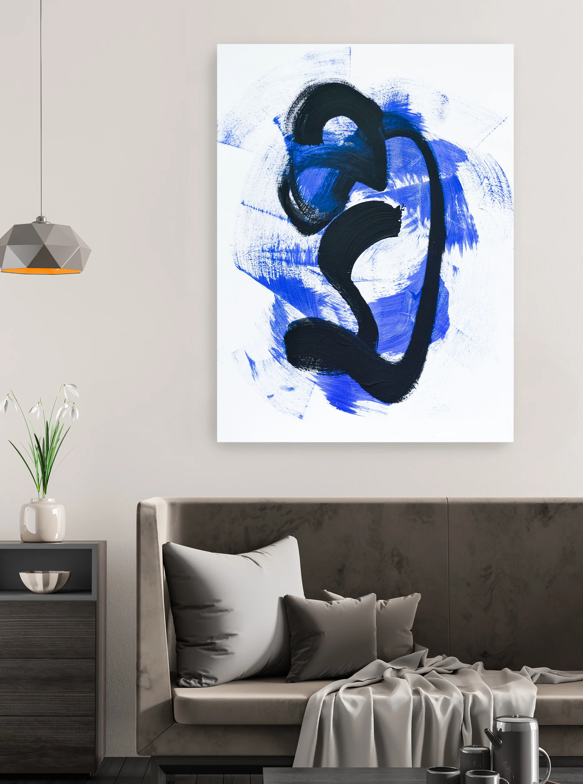 Abstract Painting | Blue Sign No. 2