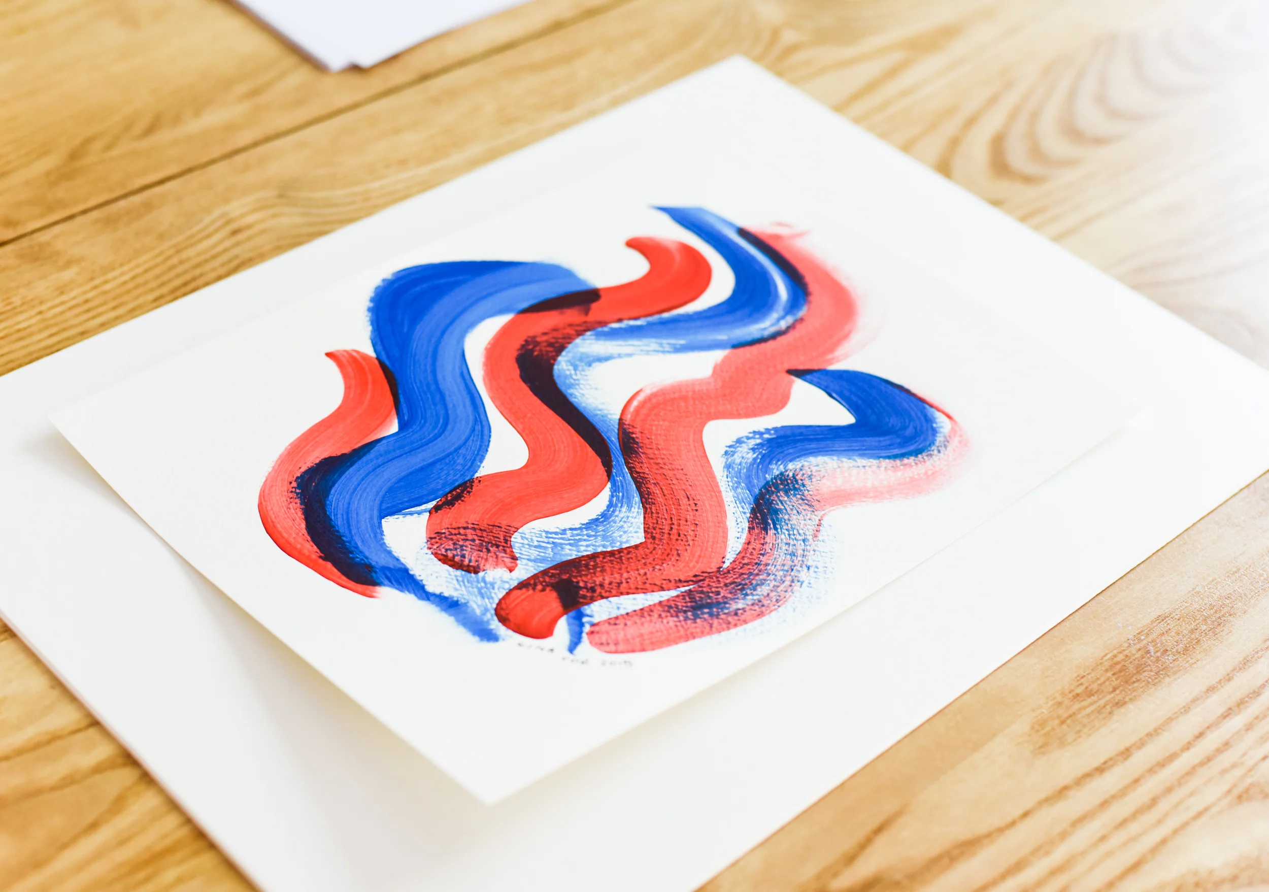 Painting on Paper | Blues and Reds 10 - Image 2