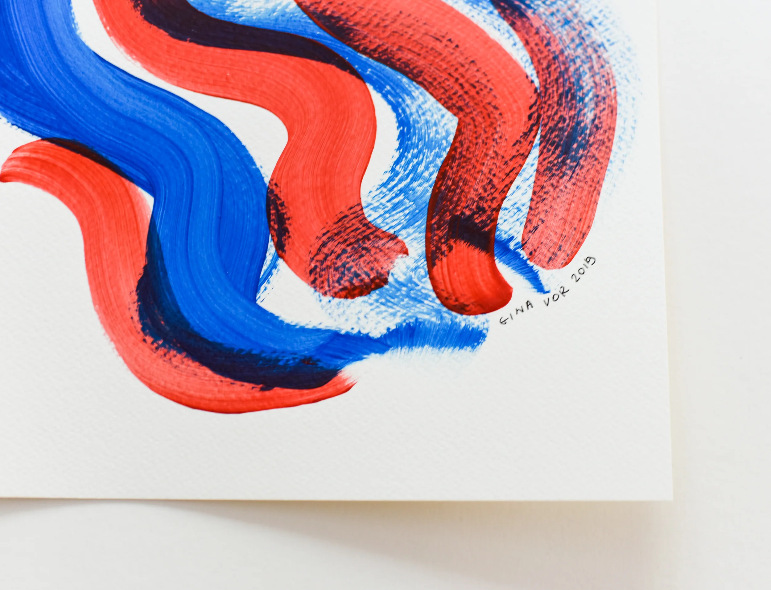 Painting on Paper | Blues and Reds 10 - Image 4