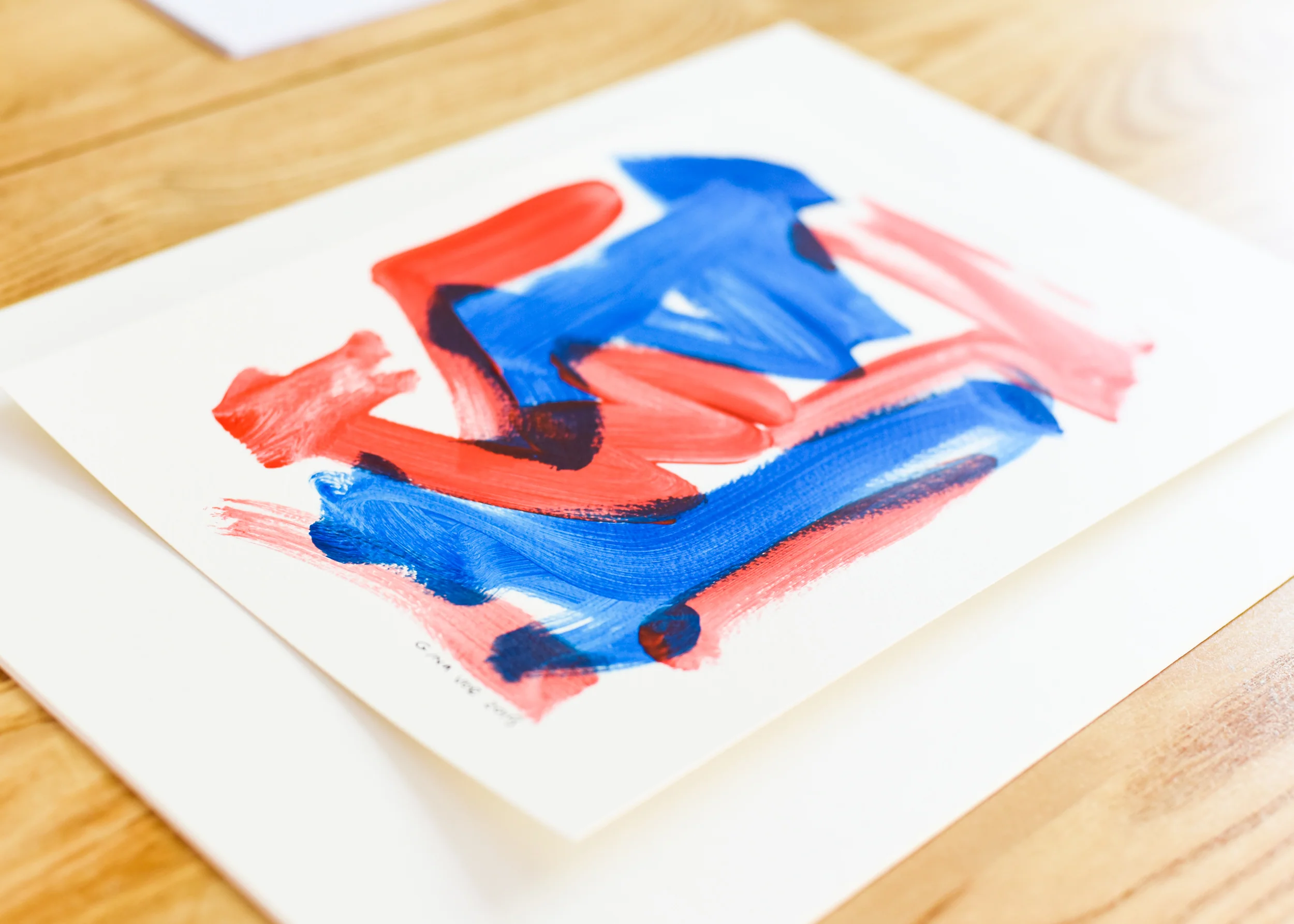 Painting on Paper | Blues and Reds 11 - Image 2