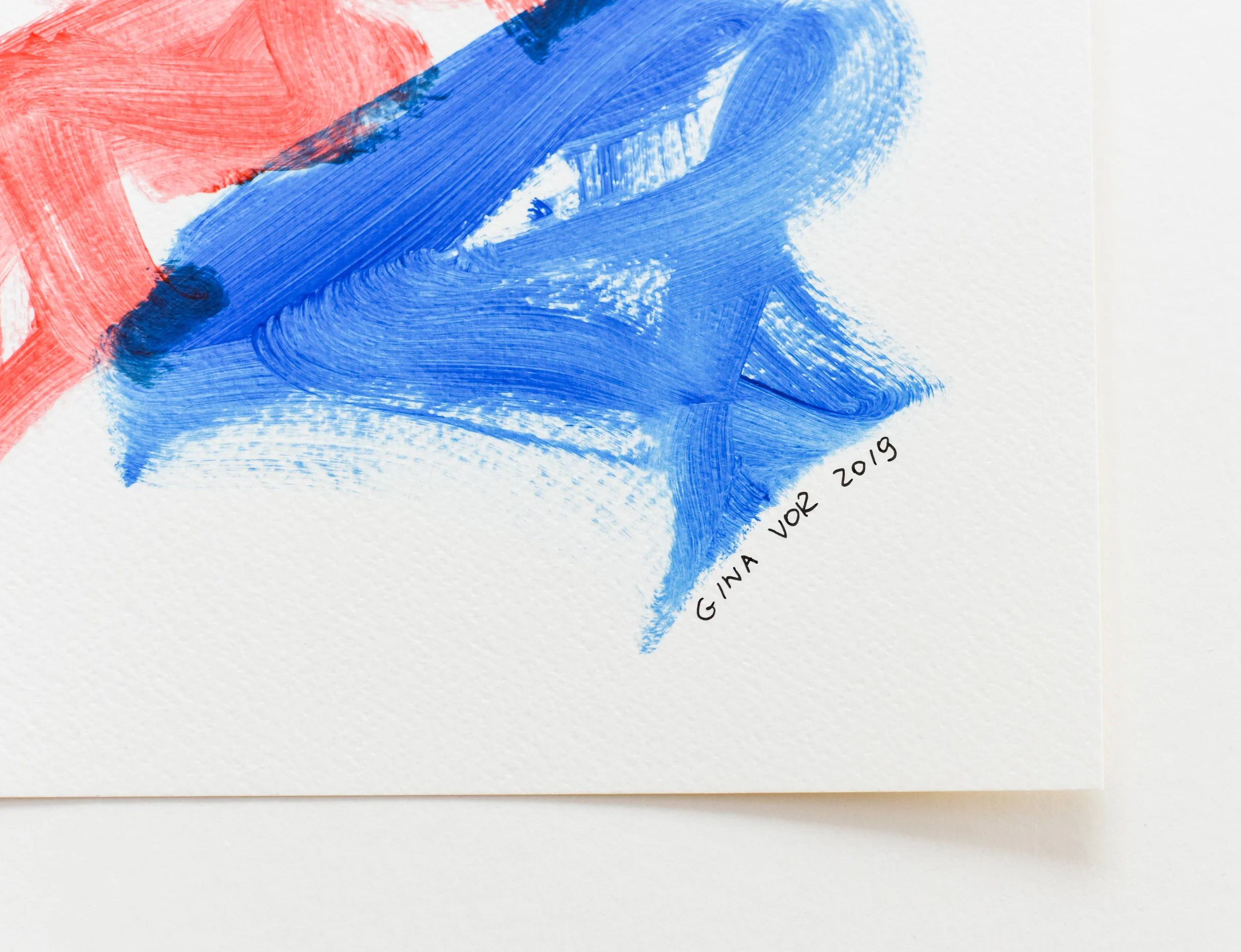 Painting on Paper | Blues and Reds 12 - Image 4