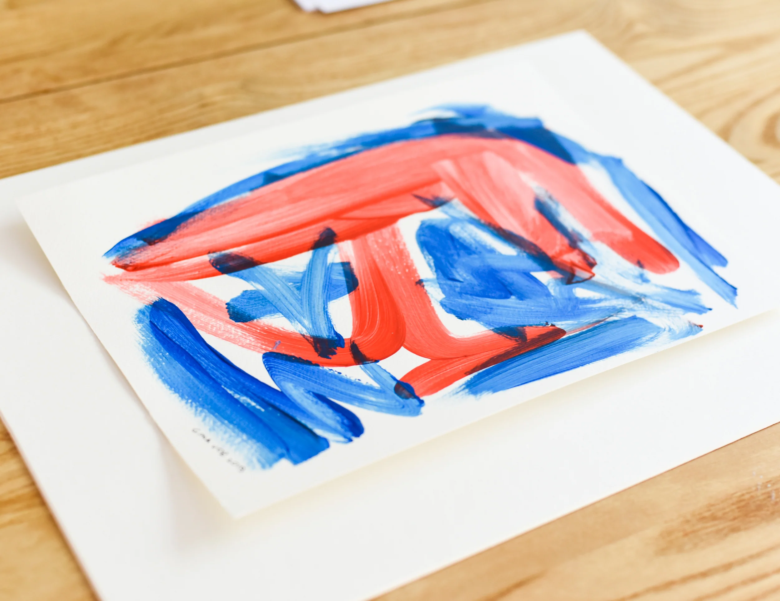 Painting on Paper | Blues and Reds 13 - Image 2