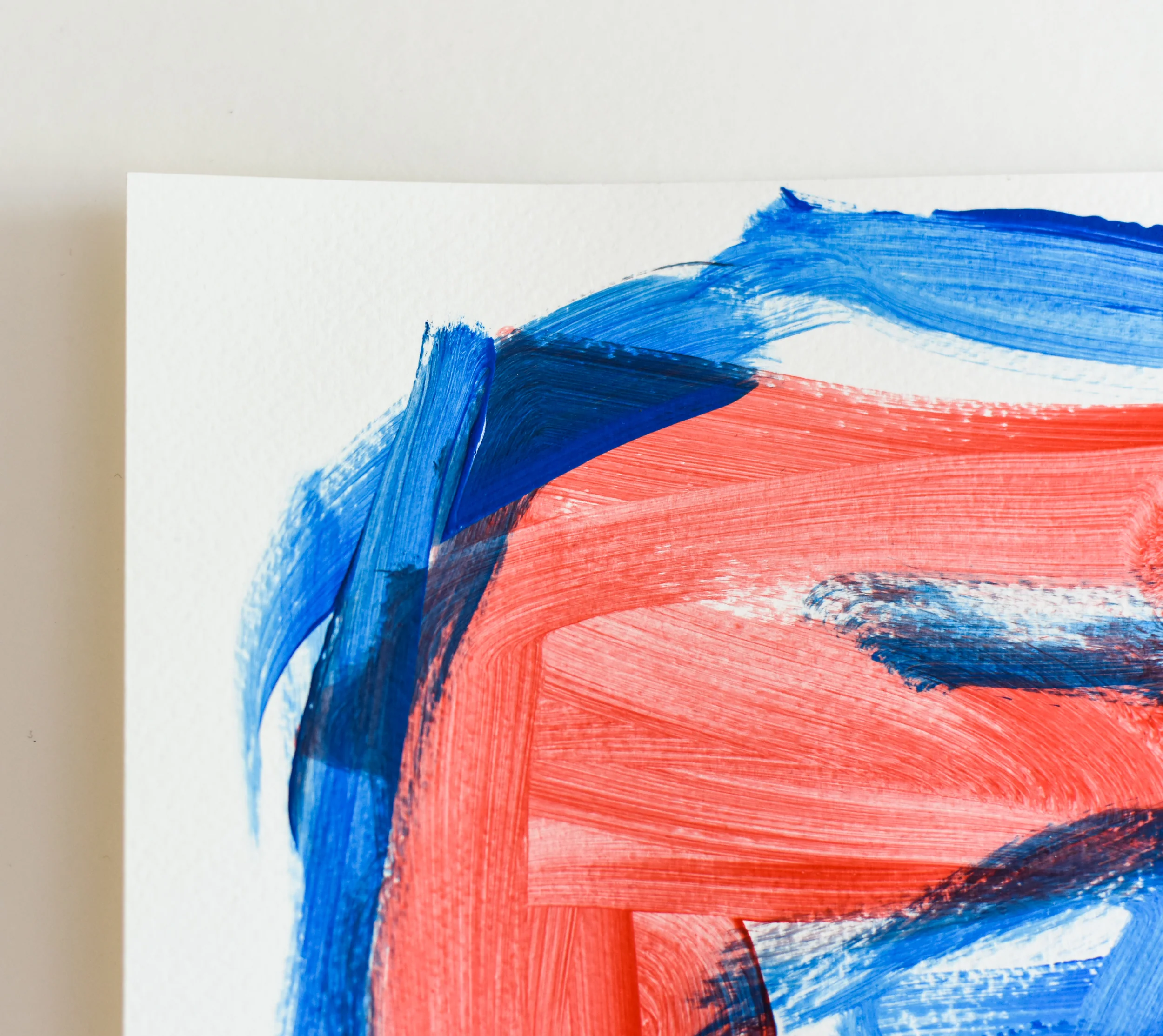Painting on Paper | Blues and Reds 13 - Image 3