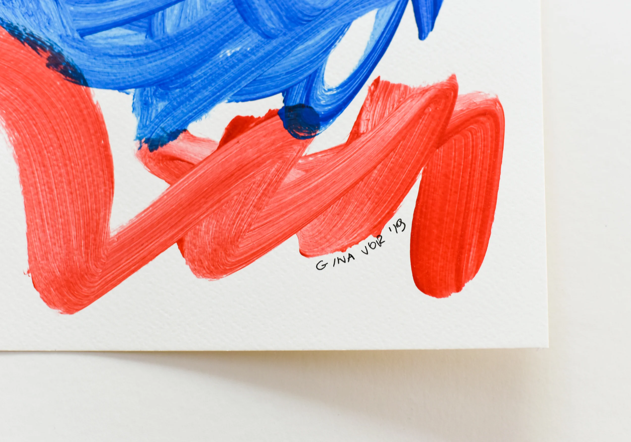 Painting on Paper | Blues and Reds 14 - Image 4