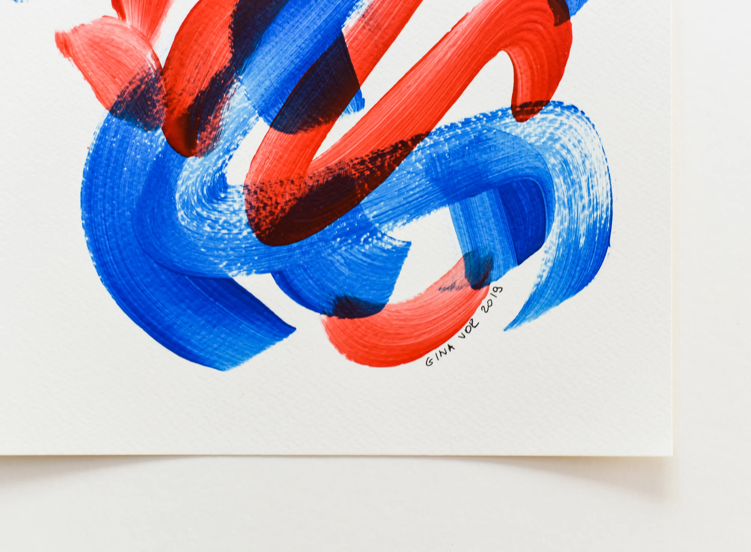 Painting on Paper | Blues and Reds 15 - Image 4