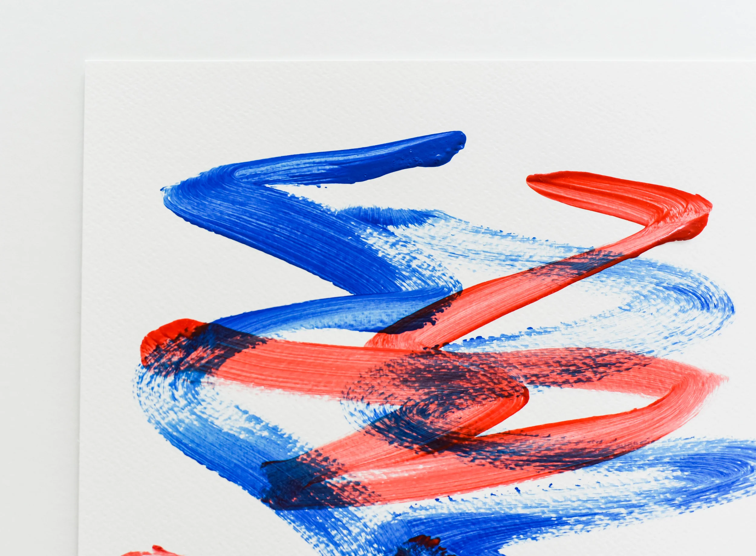 Painting on Paper | Blues and Reds 16 - Image 3