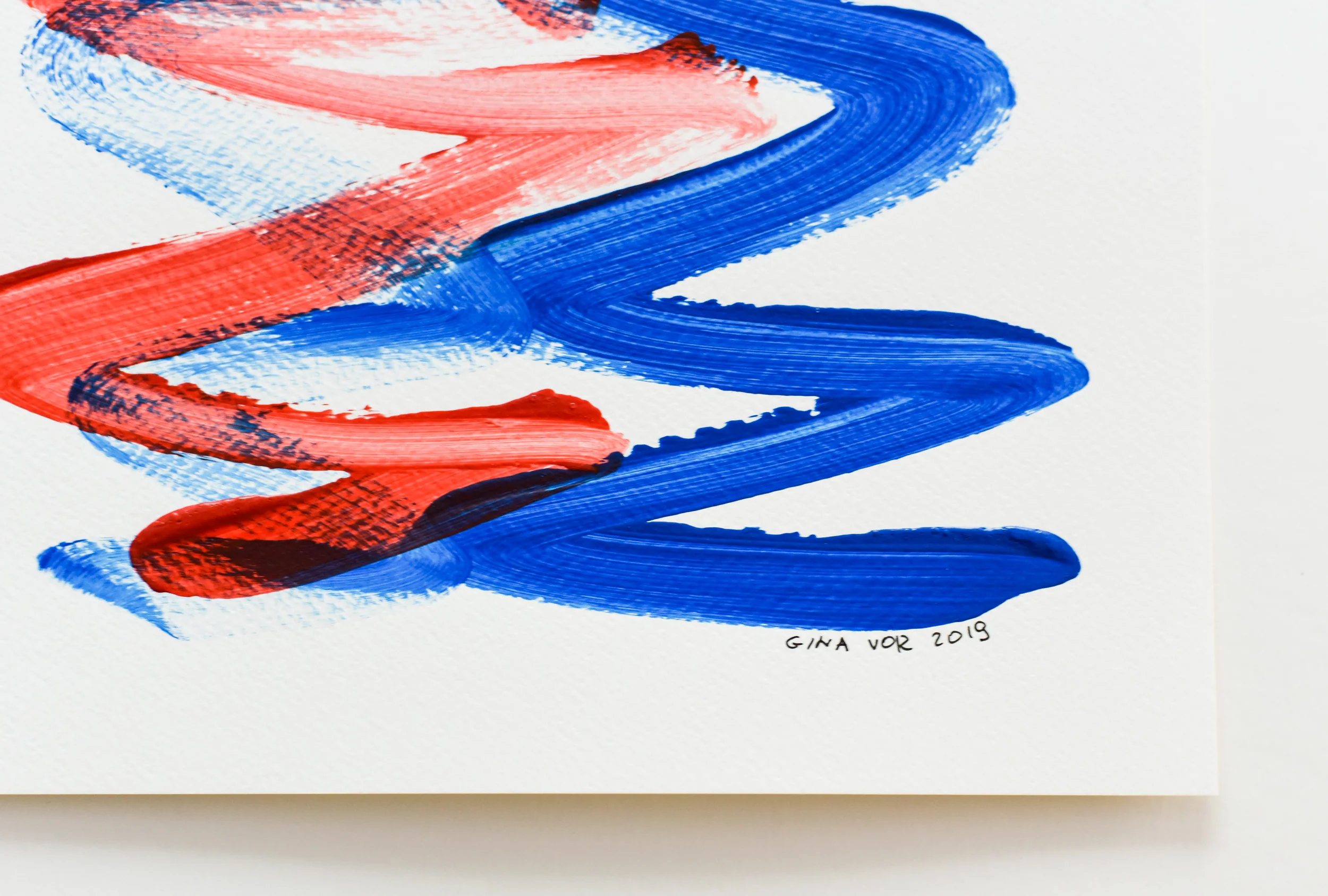 Painting on Paper | Blues and Reds 16 - Image 4