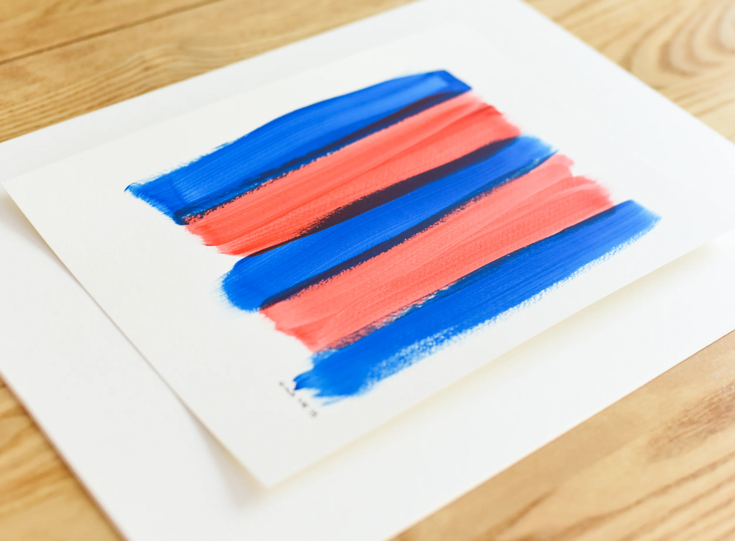 Painting on Paper | Blues and Reds 18 - Image 2