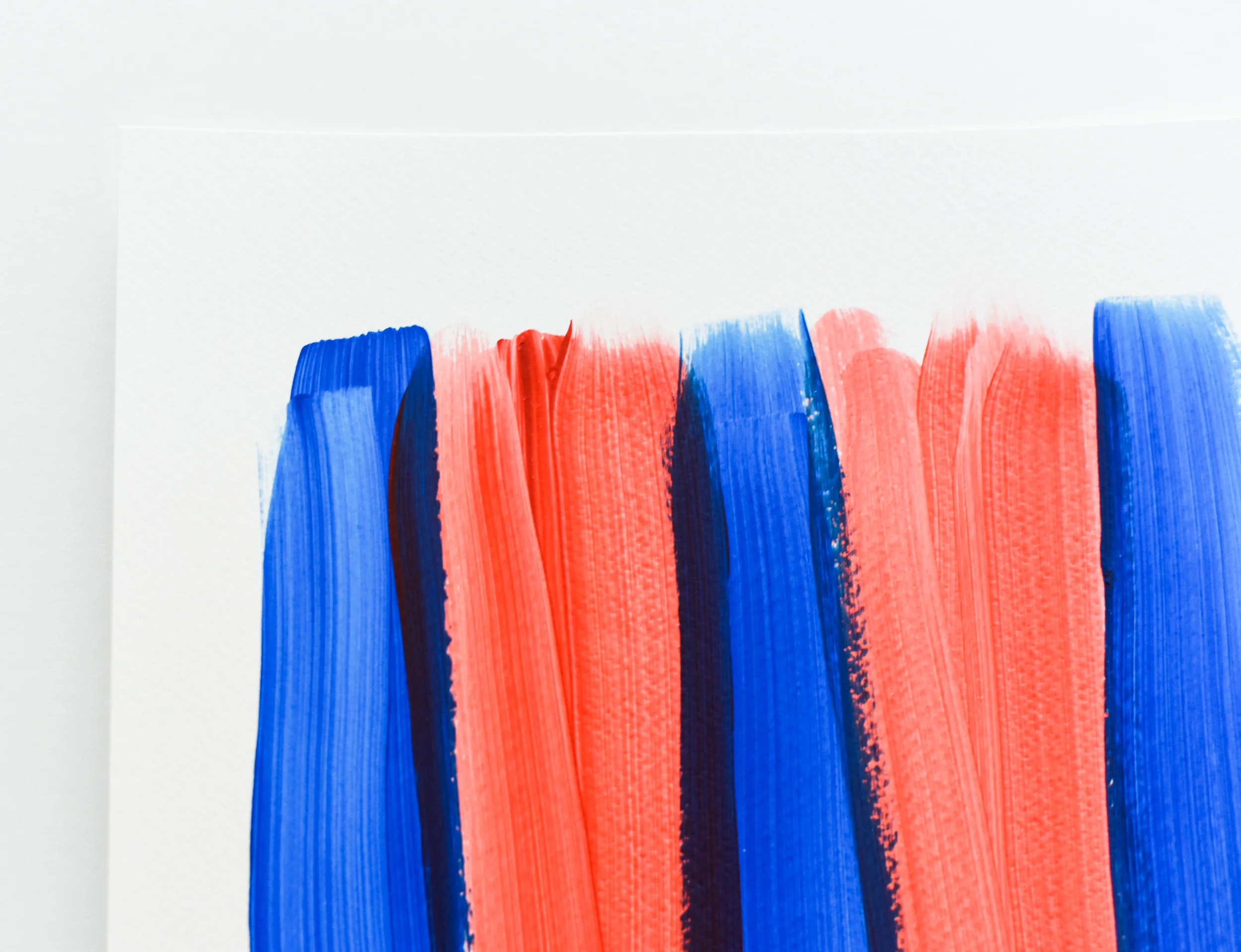 Painting on Paper | Blues and Reds 18 - Image 3