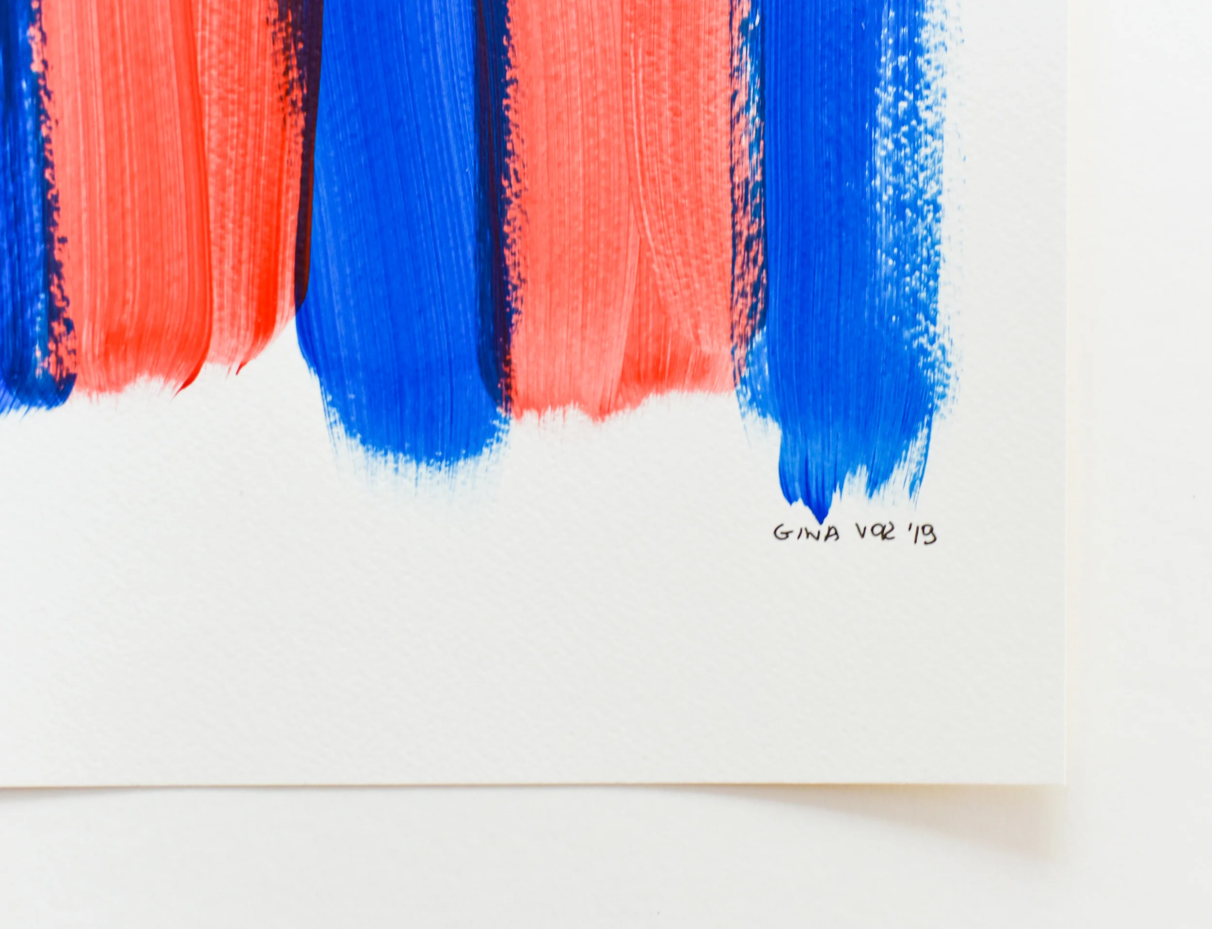 Painting on Paper | Blues and Reds 18 - Image 4