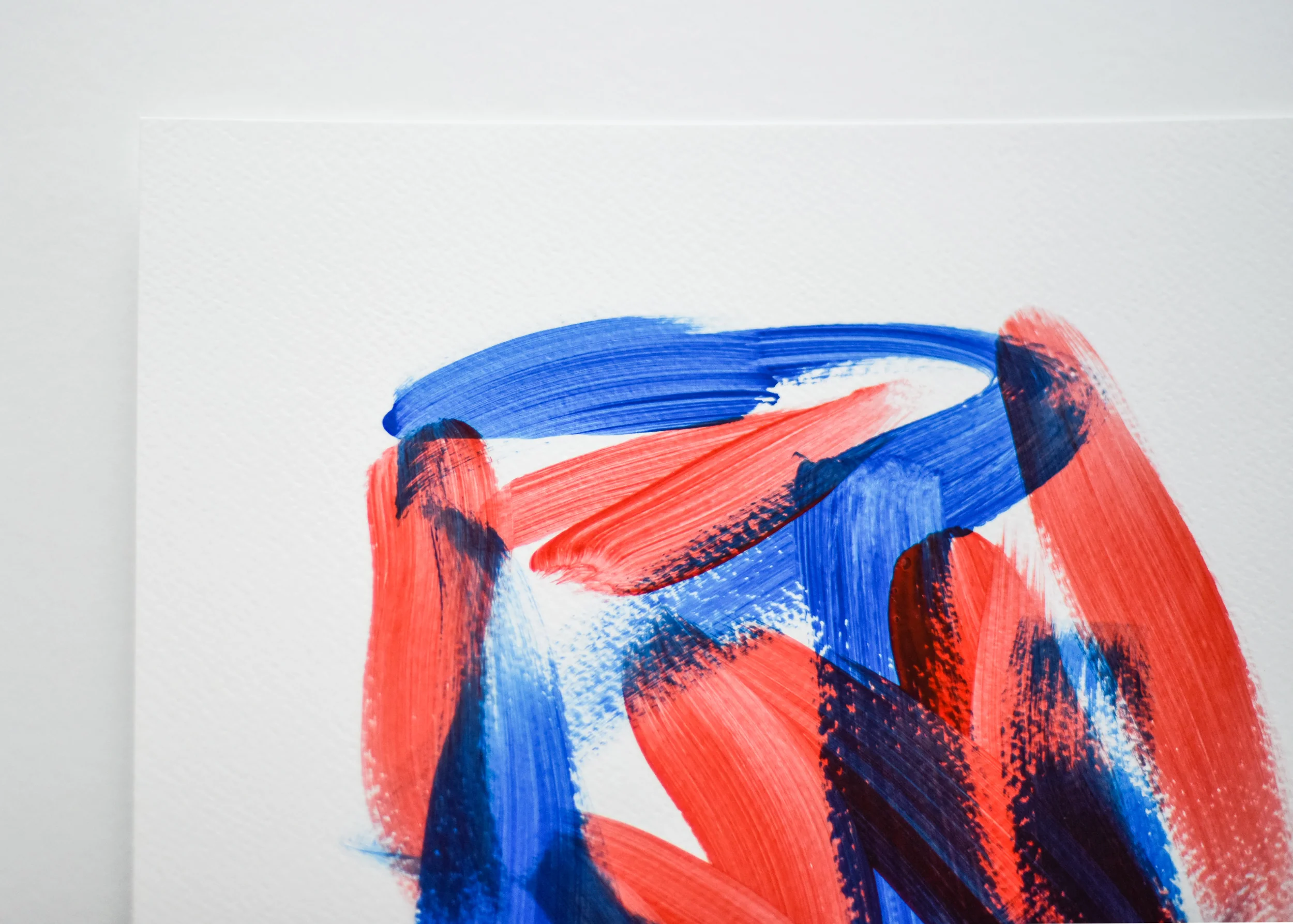 Painting on Paper | Blues and Reds 4 - Image 3