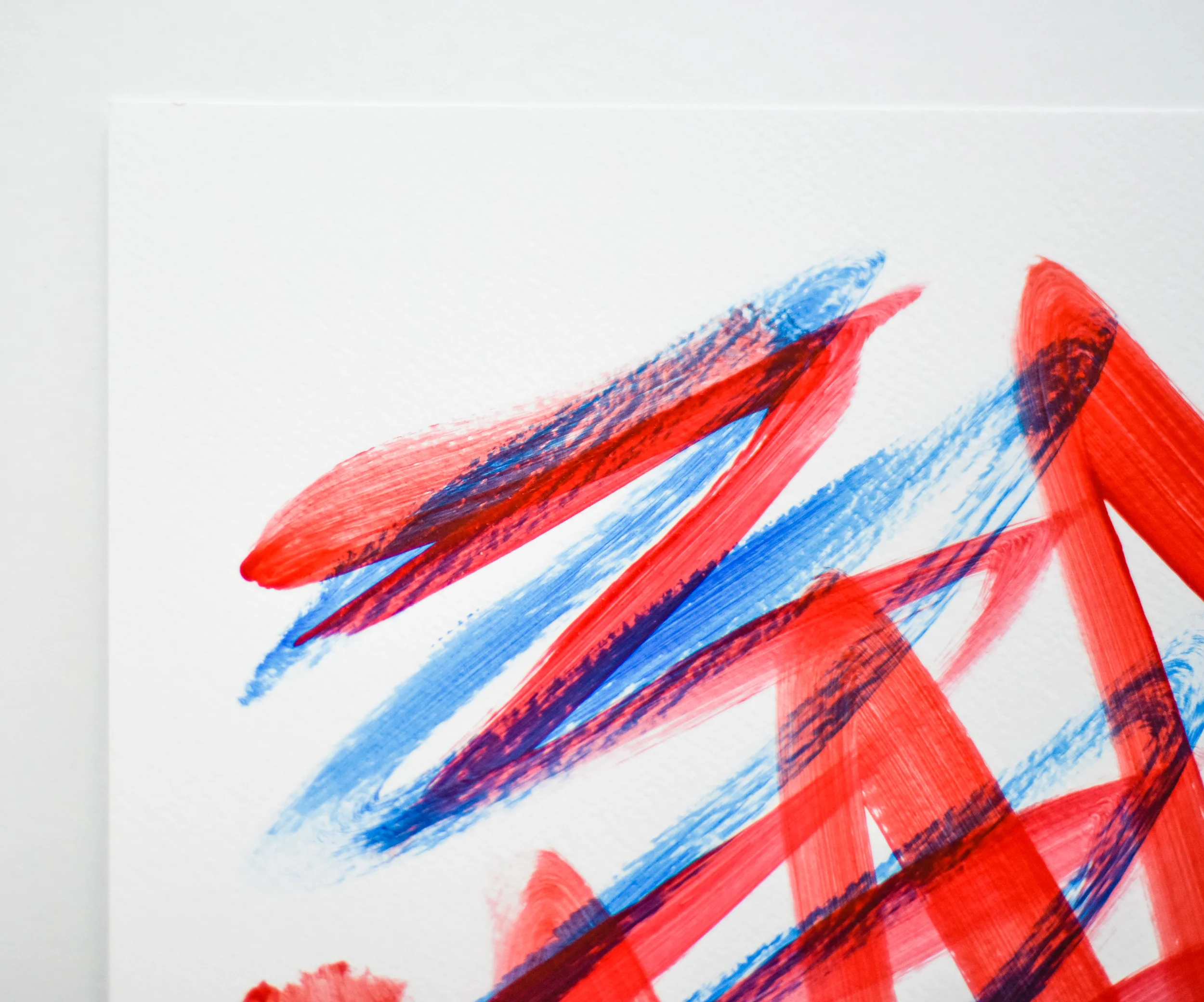 Painting on Paper | Blues and Reds 5 - Image 3