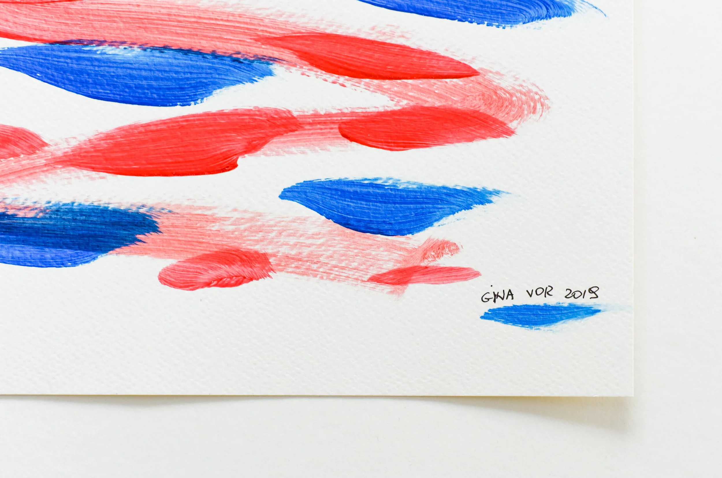 Painting on Paper | Blues and Reds 6 - Image 4