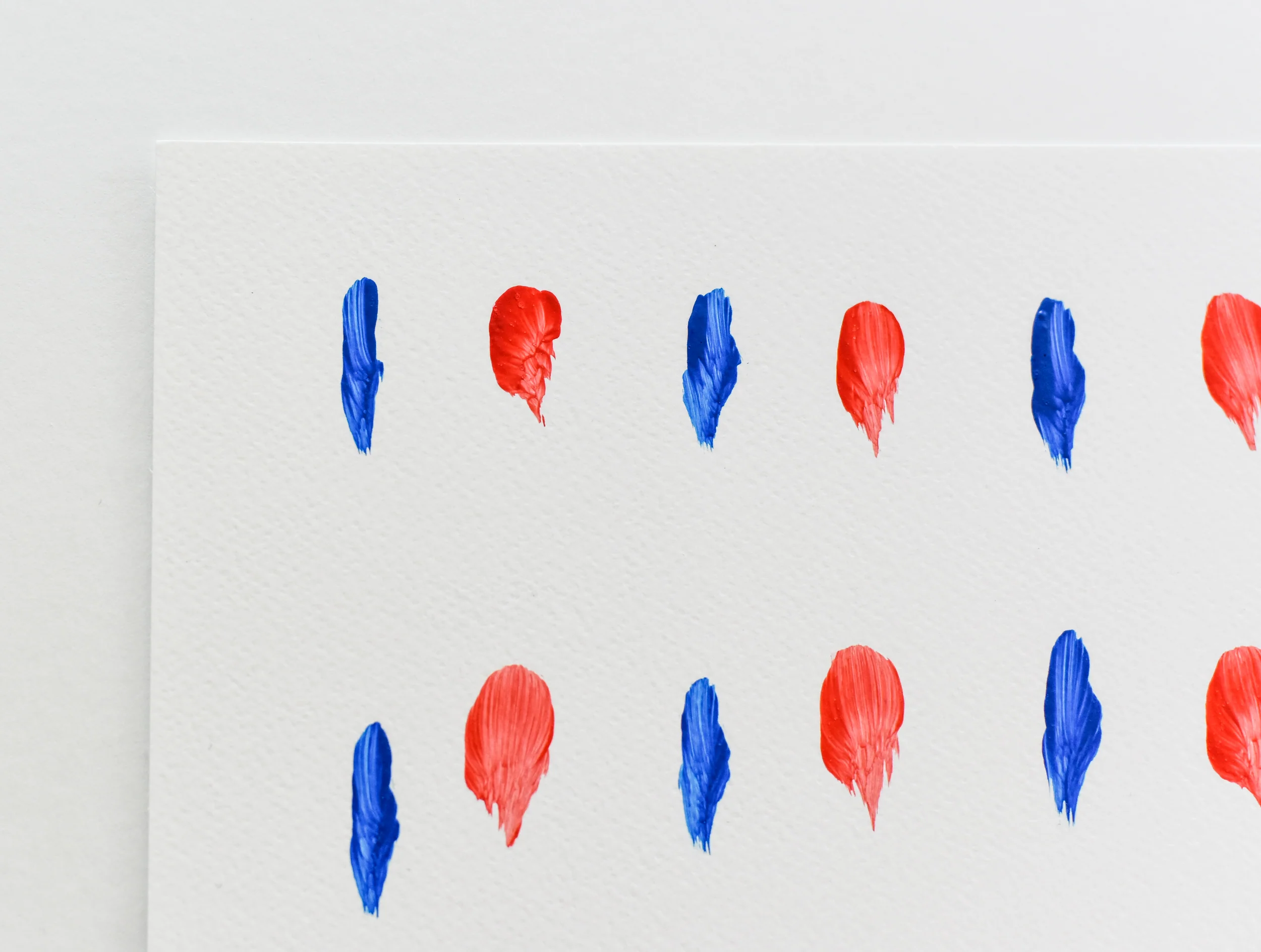 Painting on Paper | Blues and Reds 7 - Image 3