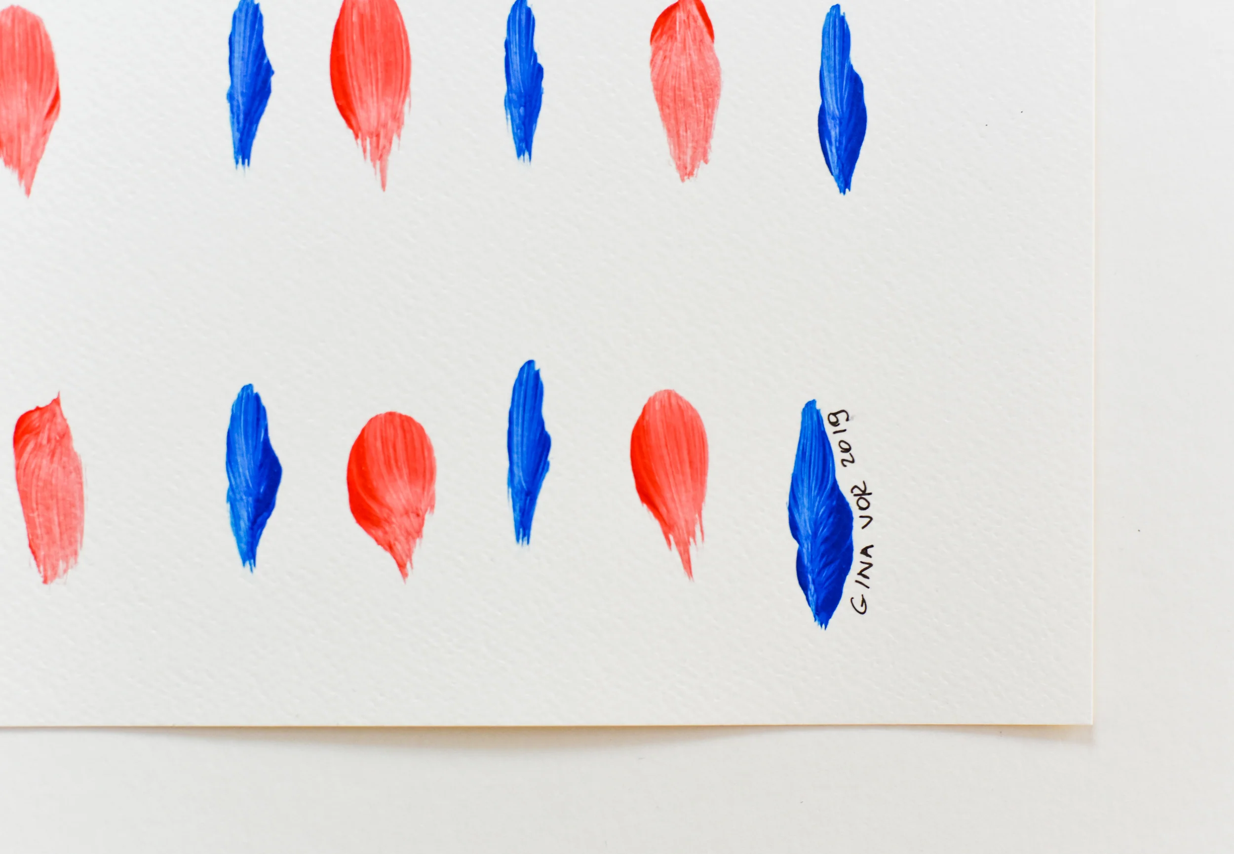 Painting on Paper | Blues and Reds 7 - Image 4